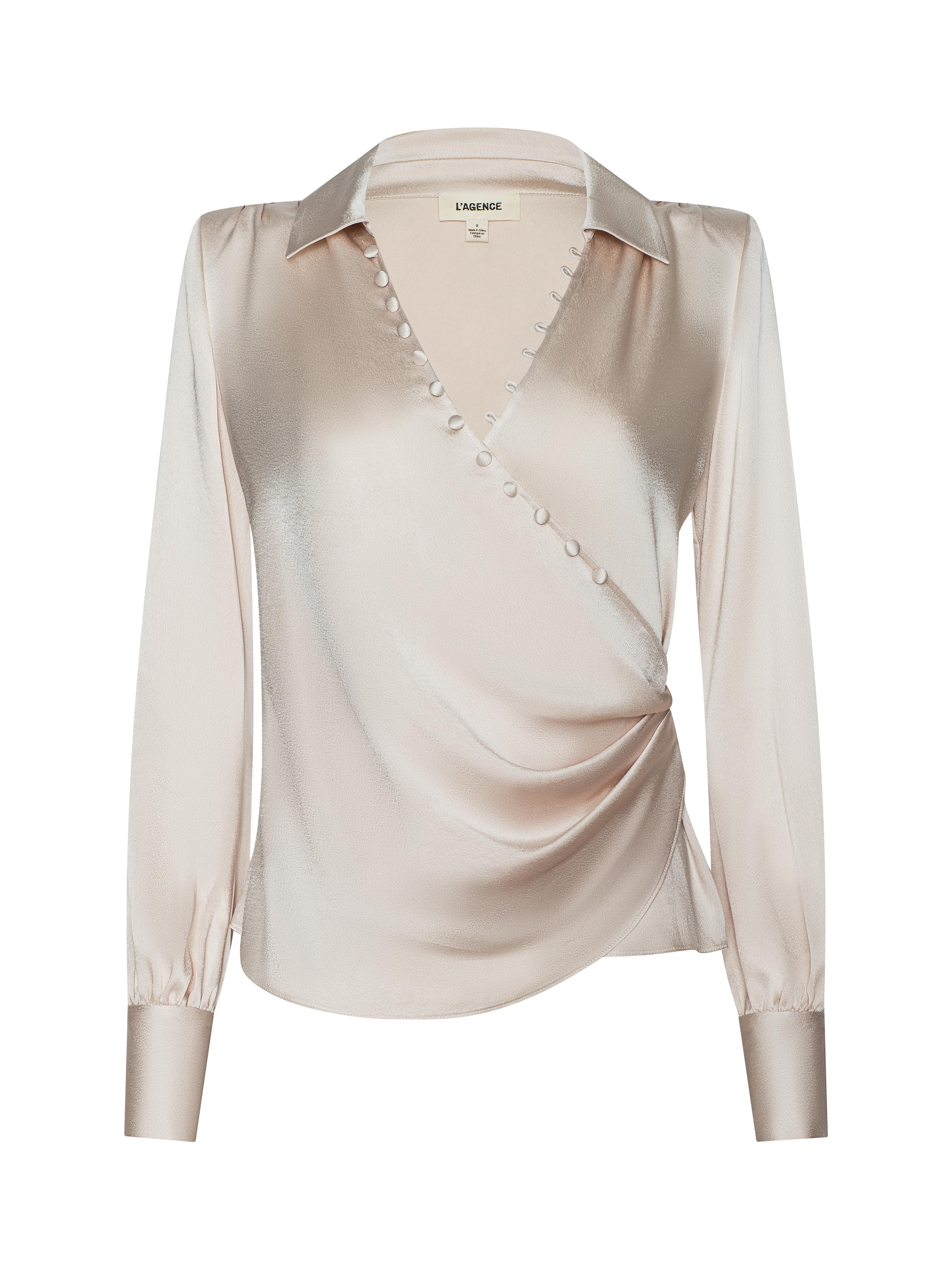 Bernice Satin Wrap Blouse - Image 8