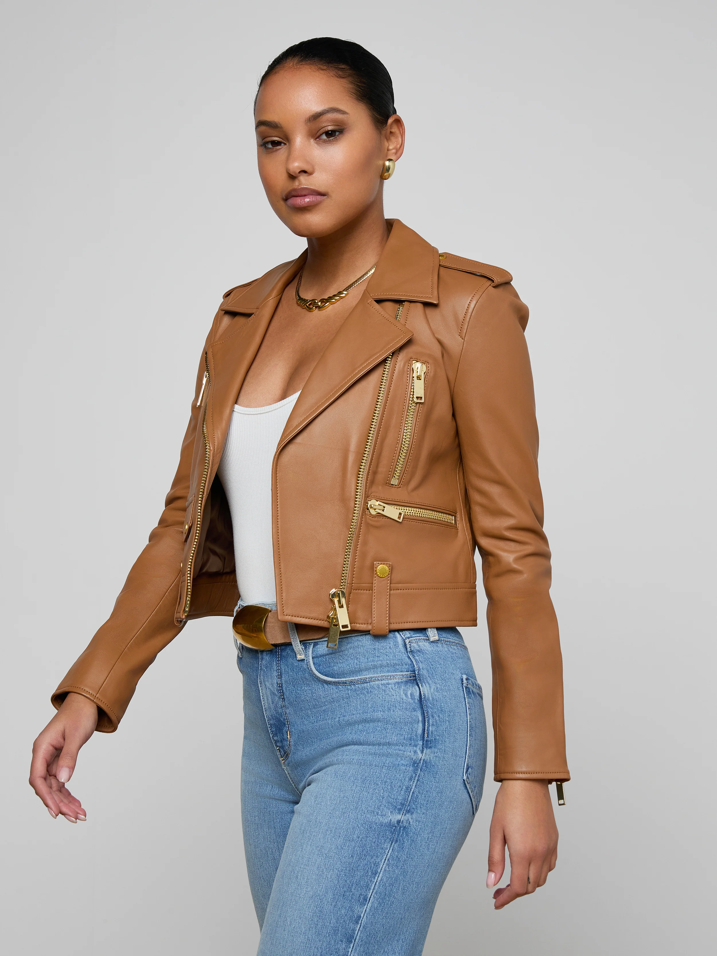 Blakely Leather Biker Jacket - Image 3