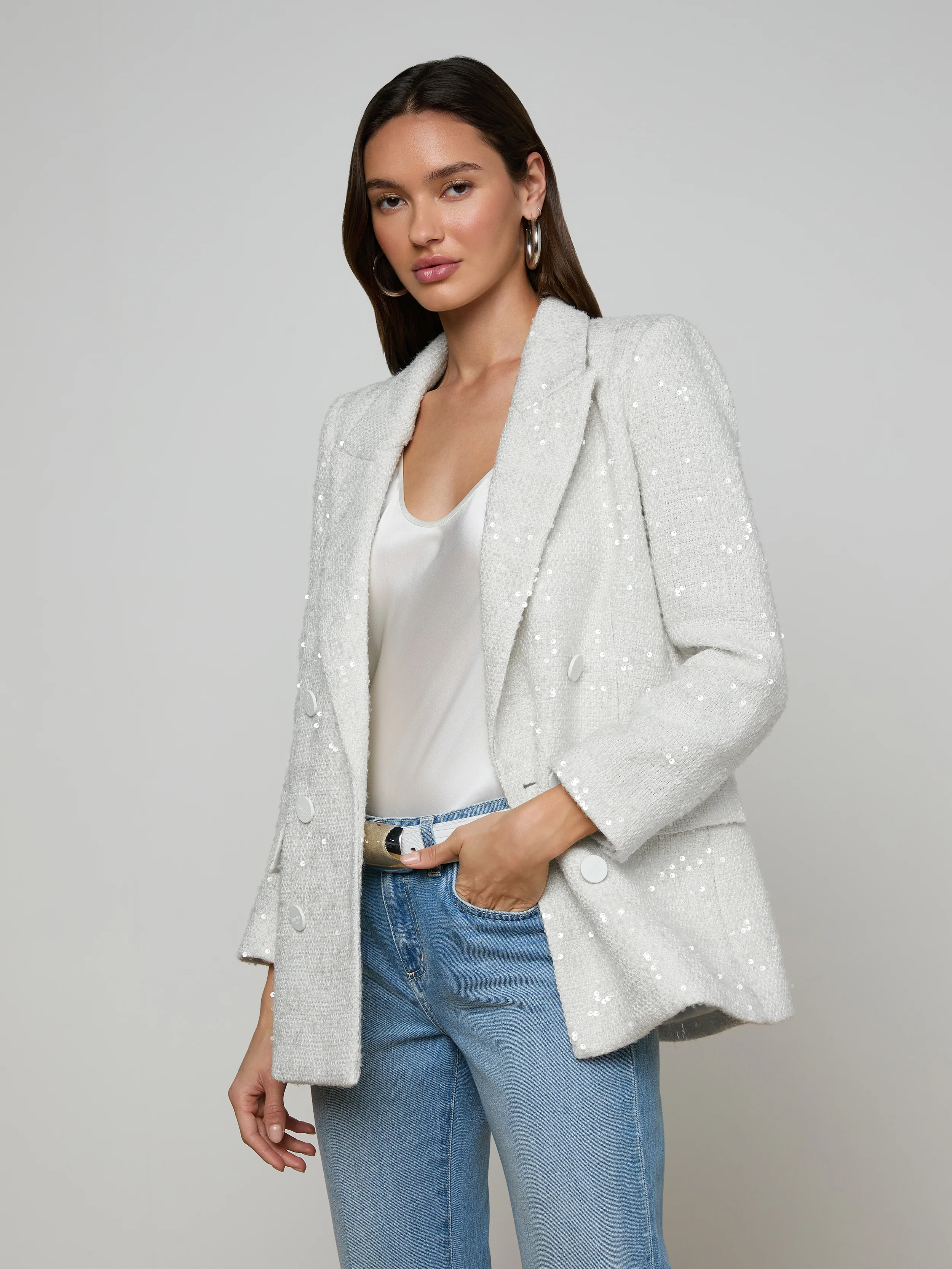 Cambrie Oversized Sequin Blazer - Image 2