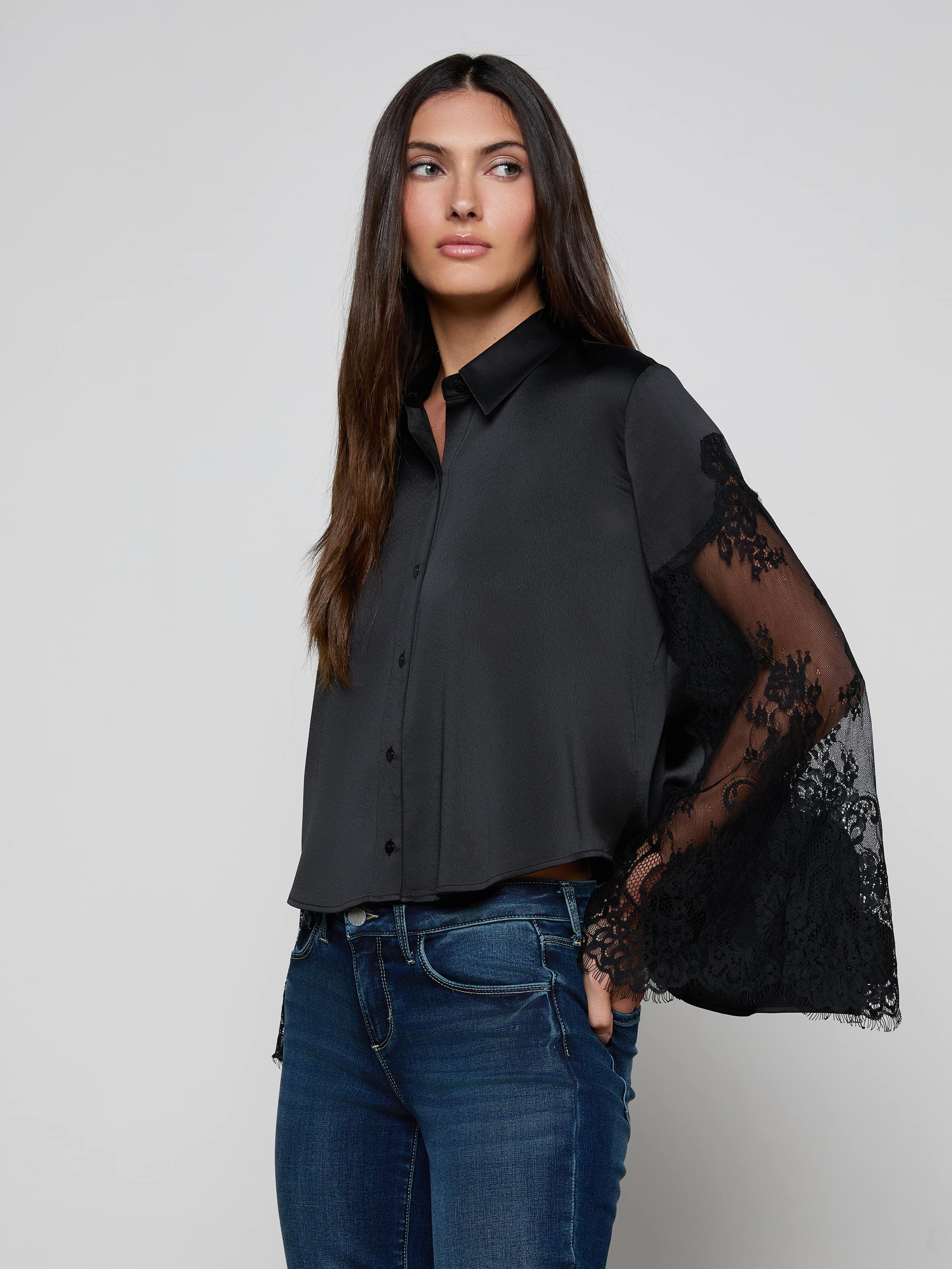 Capri Lace Sleeve Blouse - Image 2
