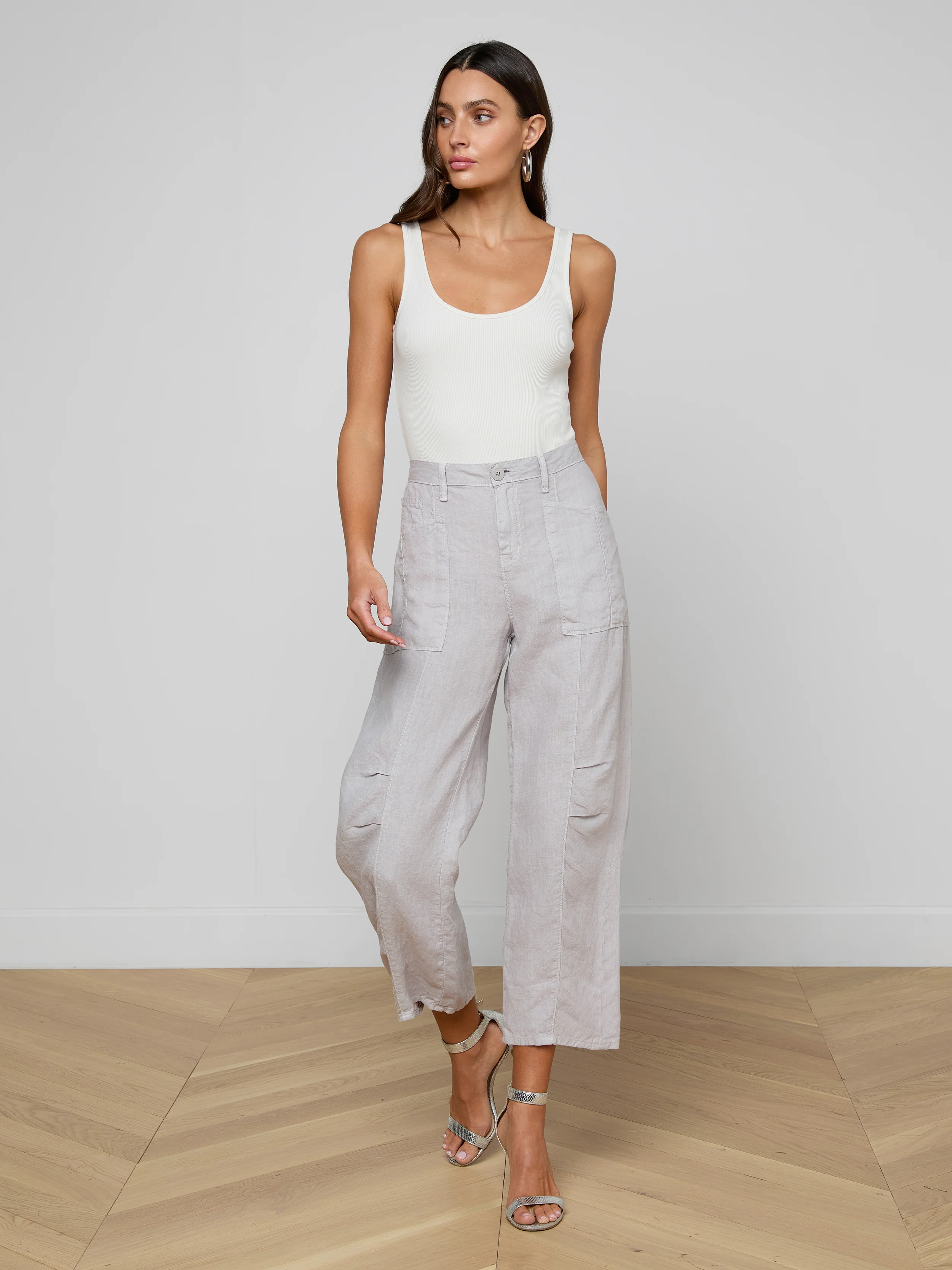 Cody Cropped Linen Pant - Image 2
