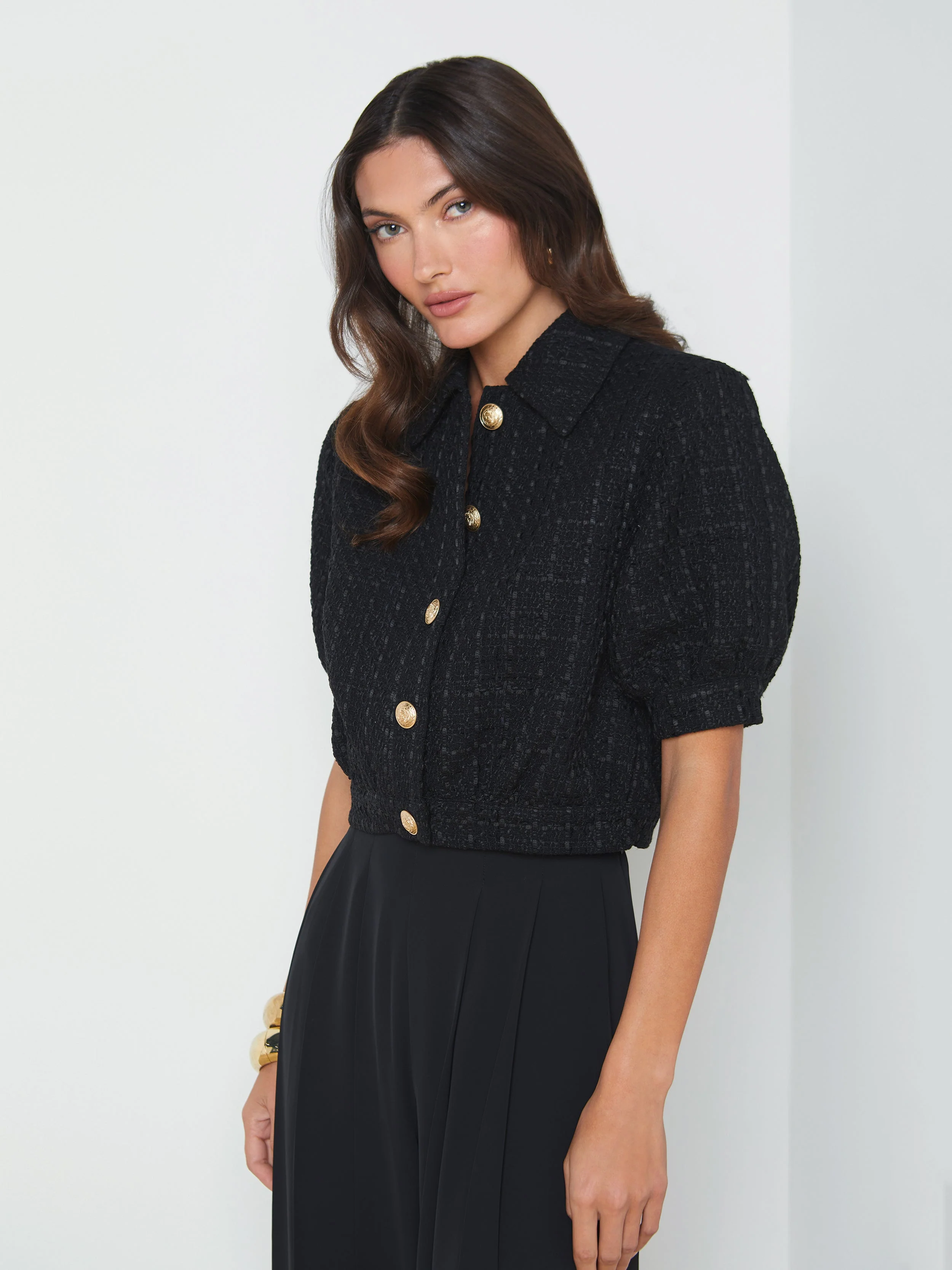 Cove Cropped Tweed Jacket - Image 3