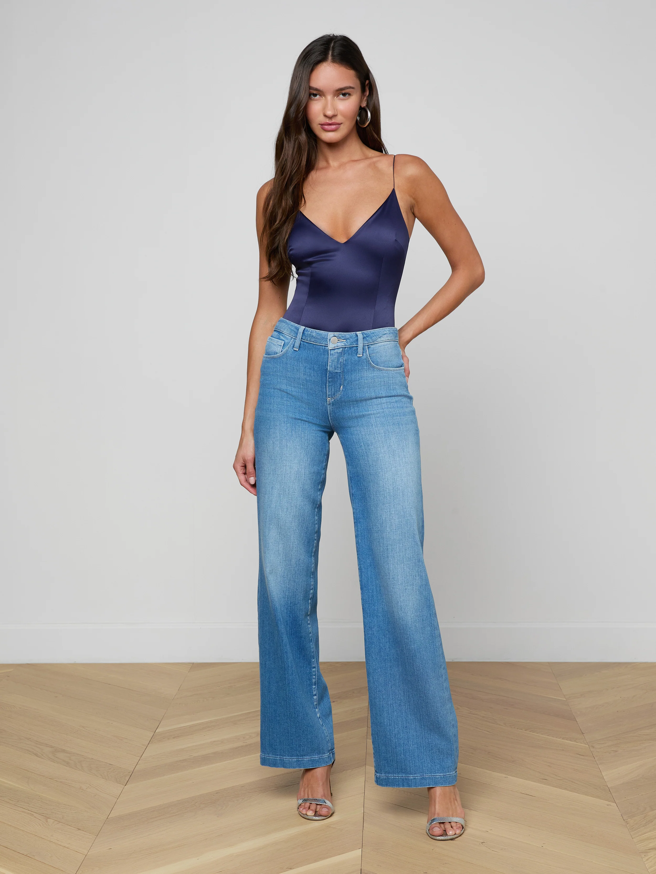 Dara Stretch-Satin Bodysuit - Image 3
