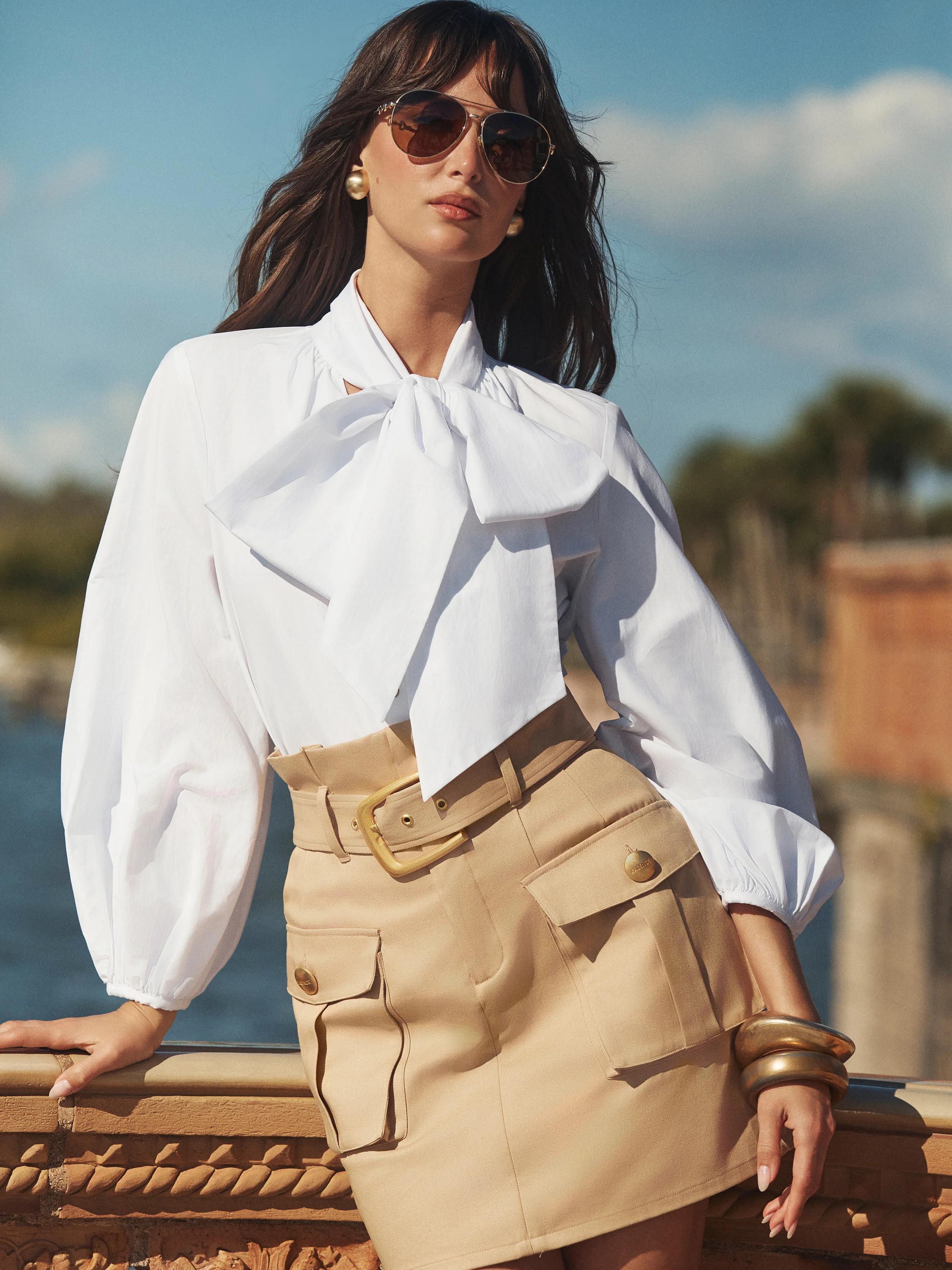 Deon Tie-Neck Blouse - Image 2