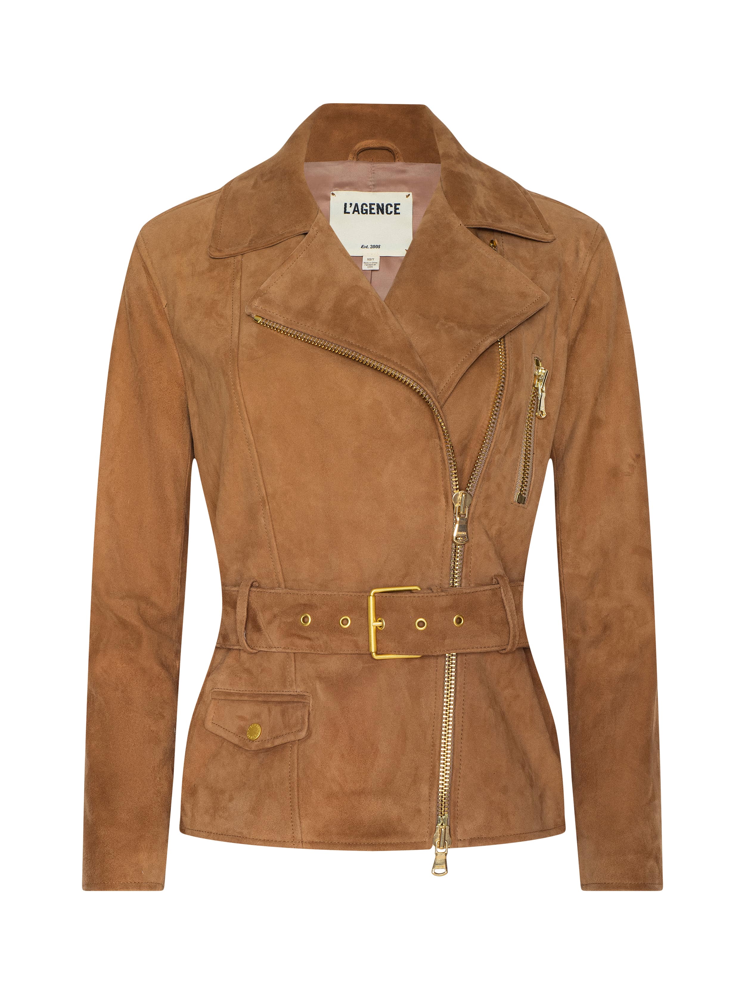 Dinah Suede Biker Jacket - Image 7