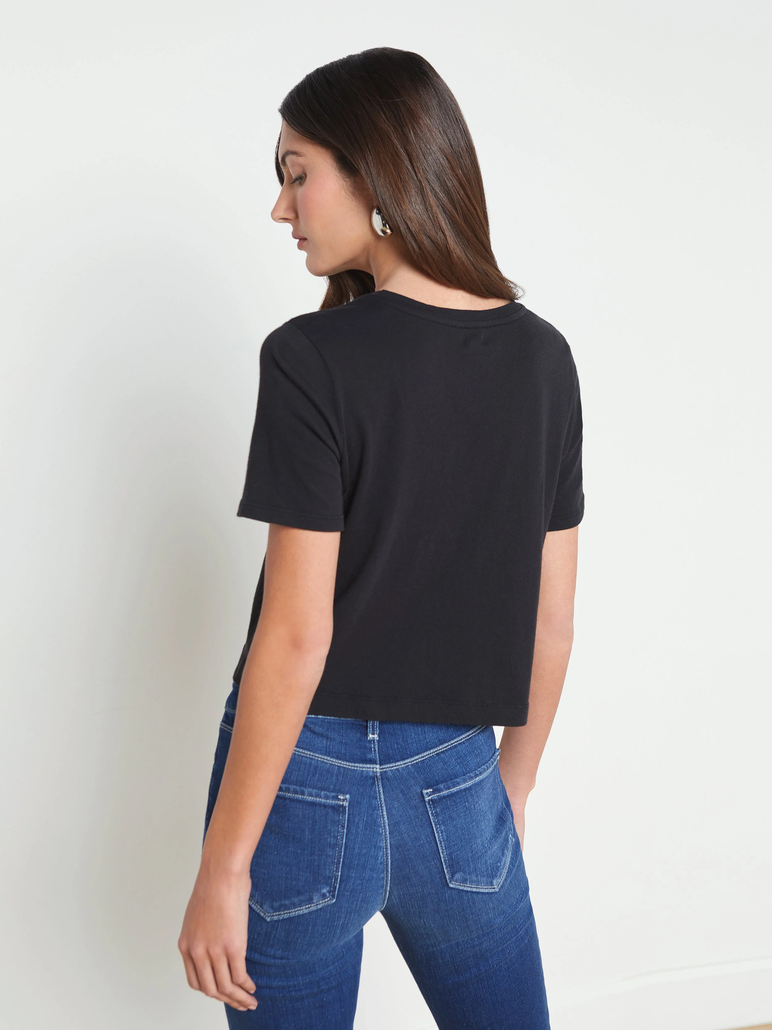 Donna Cotton Cropped Tee - Image 4