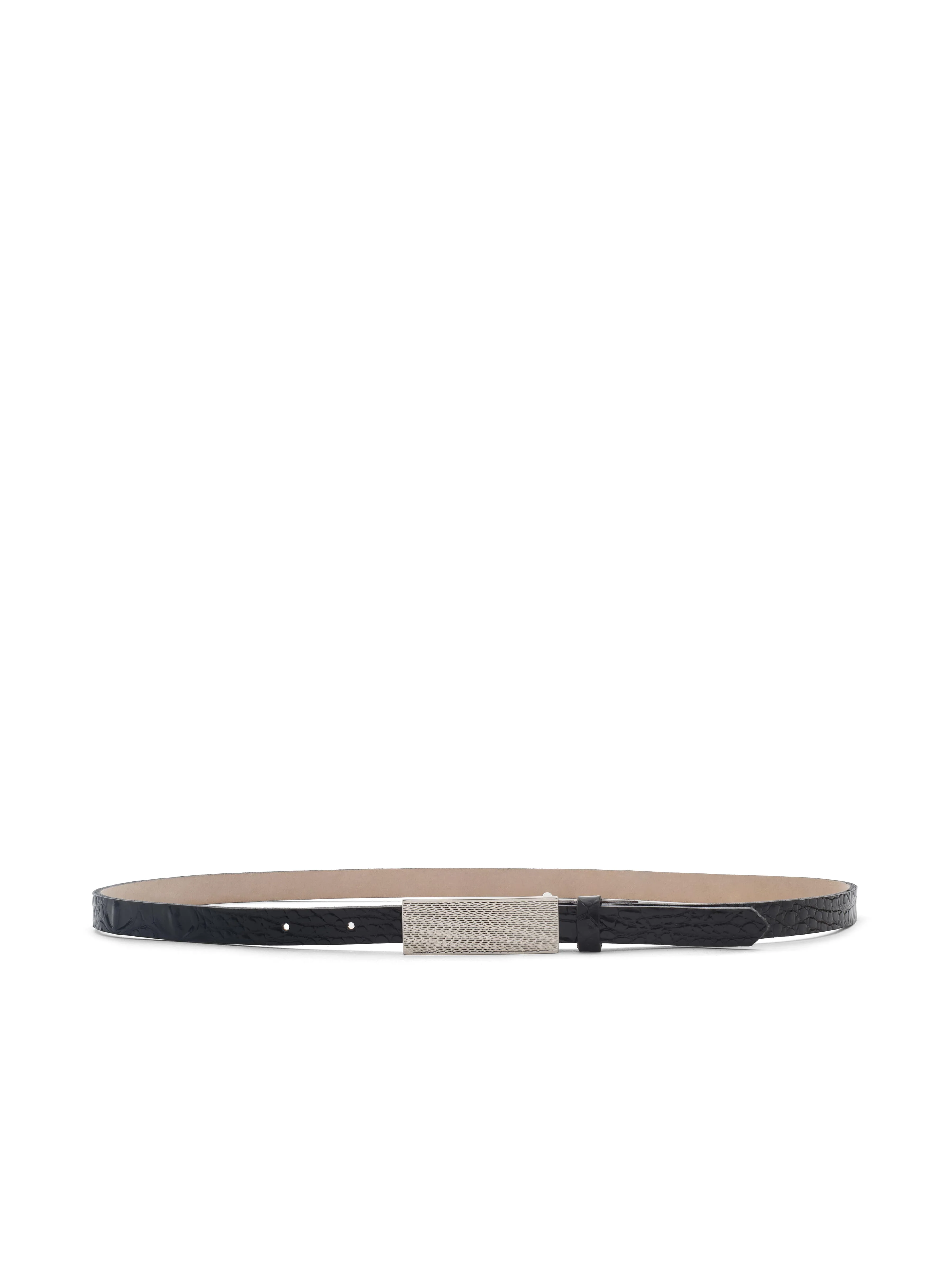 Elyse Croc-Embossed Leather Belt - Image 2