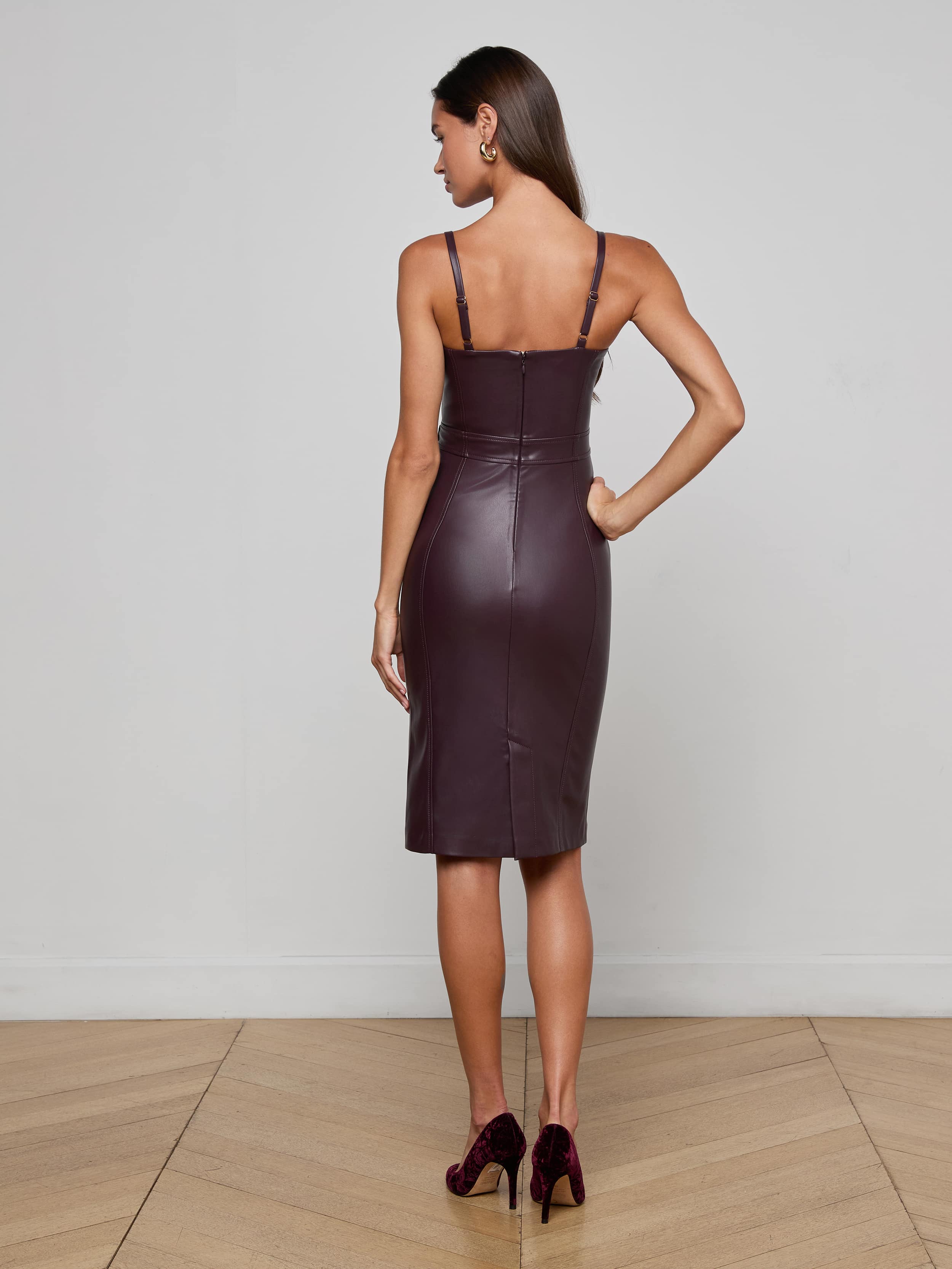 Halia Vegan Leather Dress - Image 5