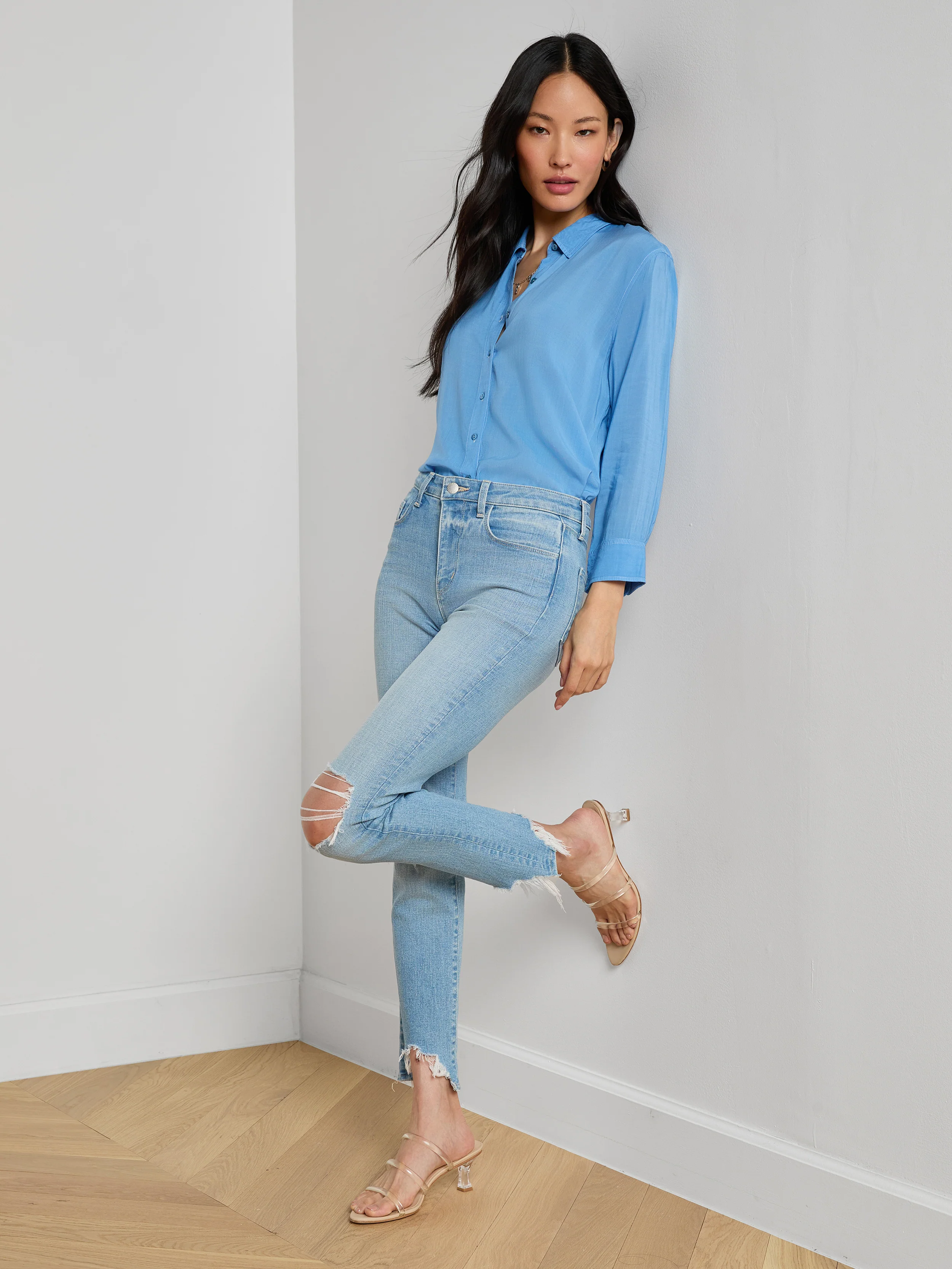 High Line Distressed Skinny Jean - Image 5