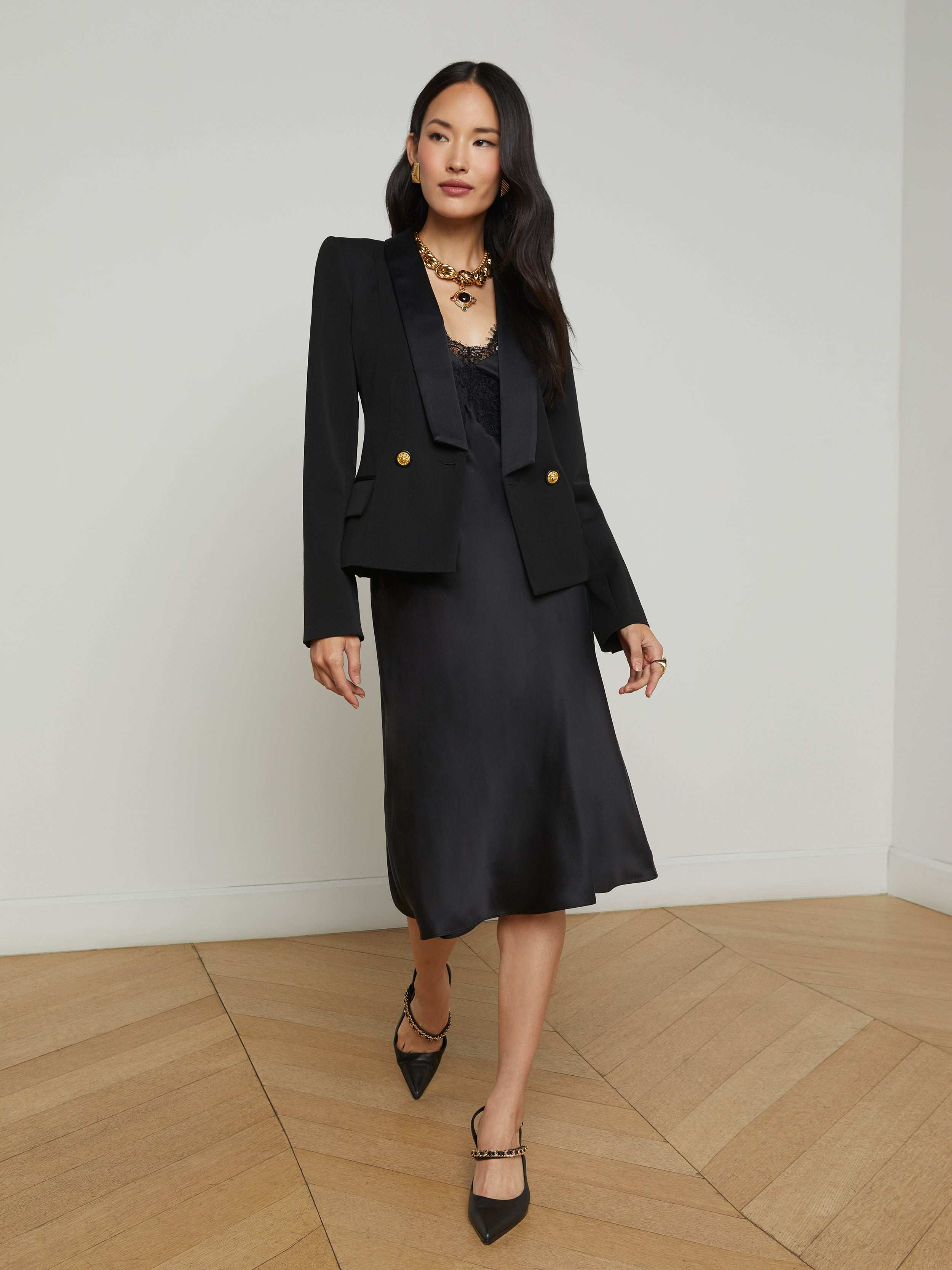 Imogen Satin Lapel Blazer - Image 3