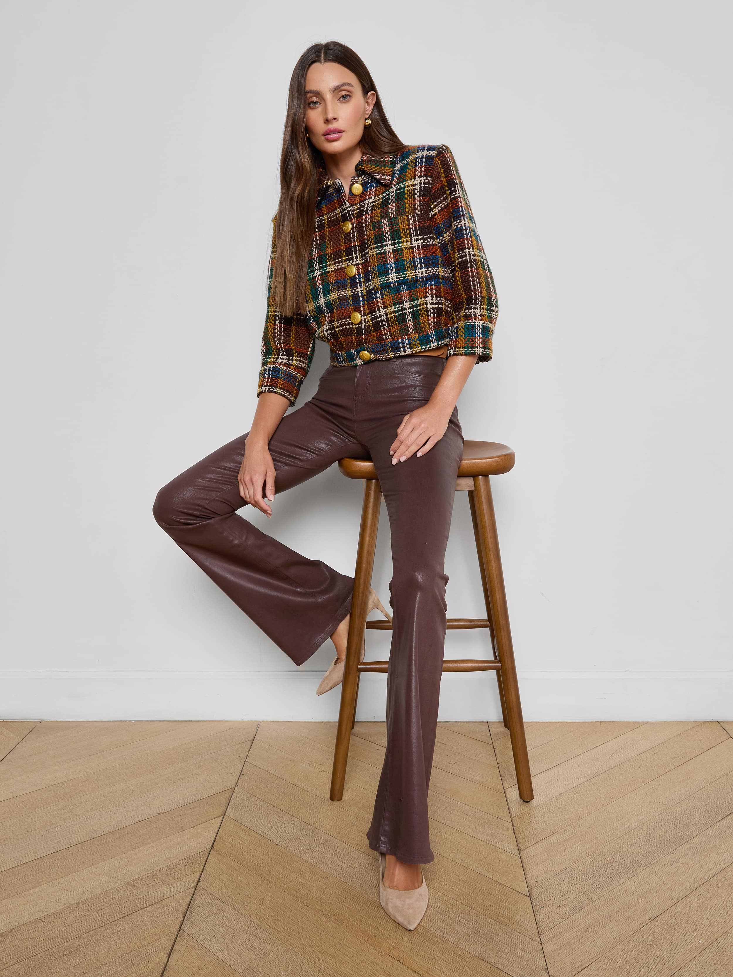 Jia Cropped Tweed Jacket - Image 5