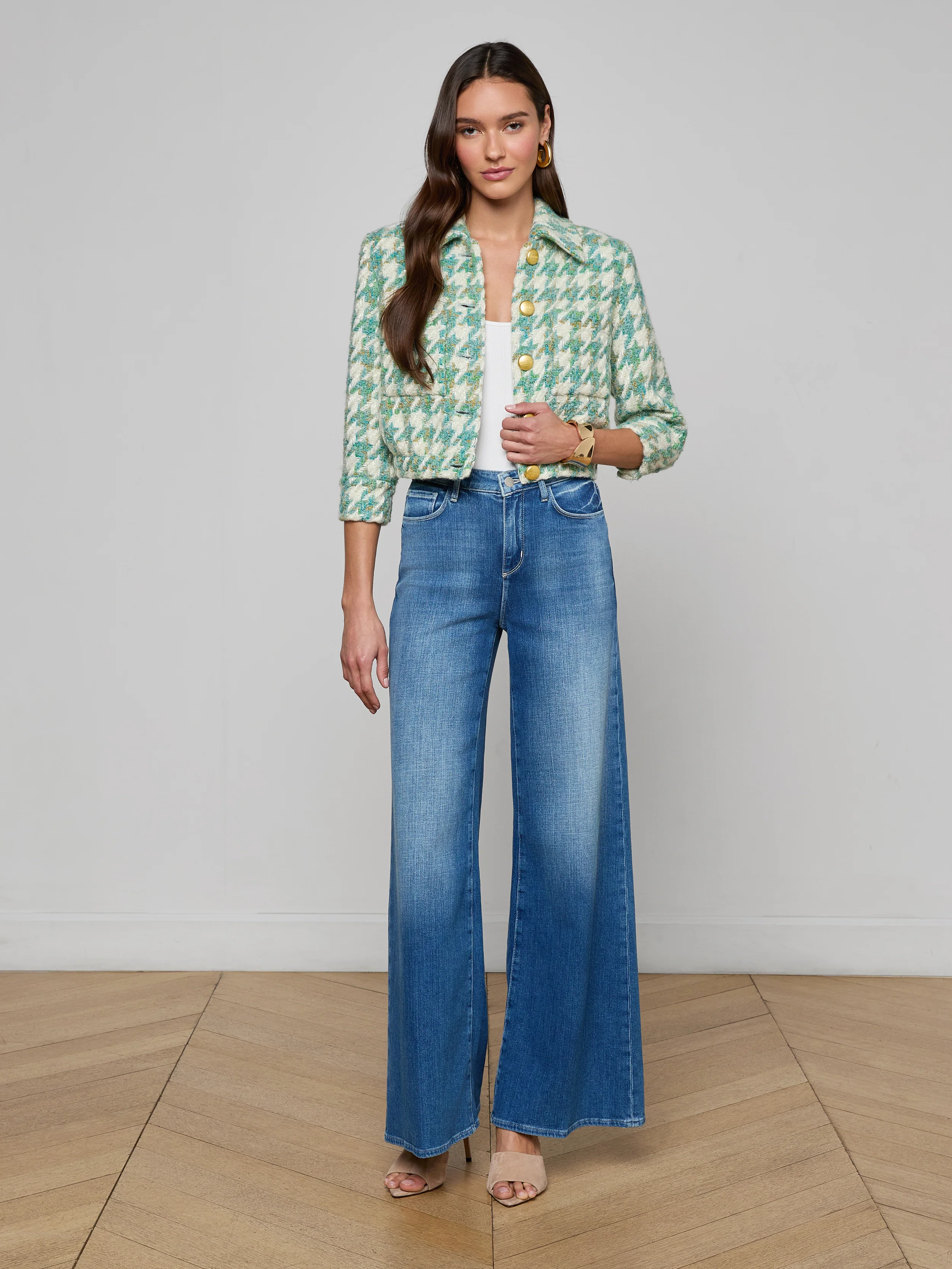 Jia Houndstooth Tweed Jacket - Image 3