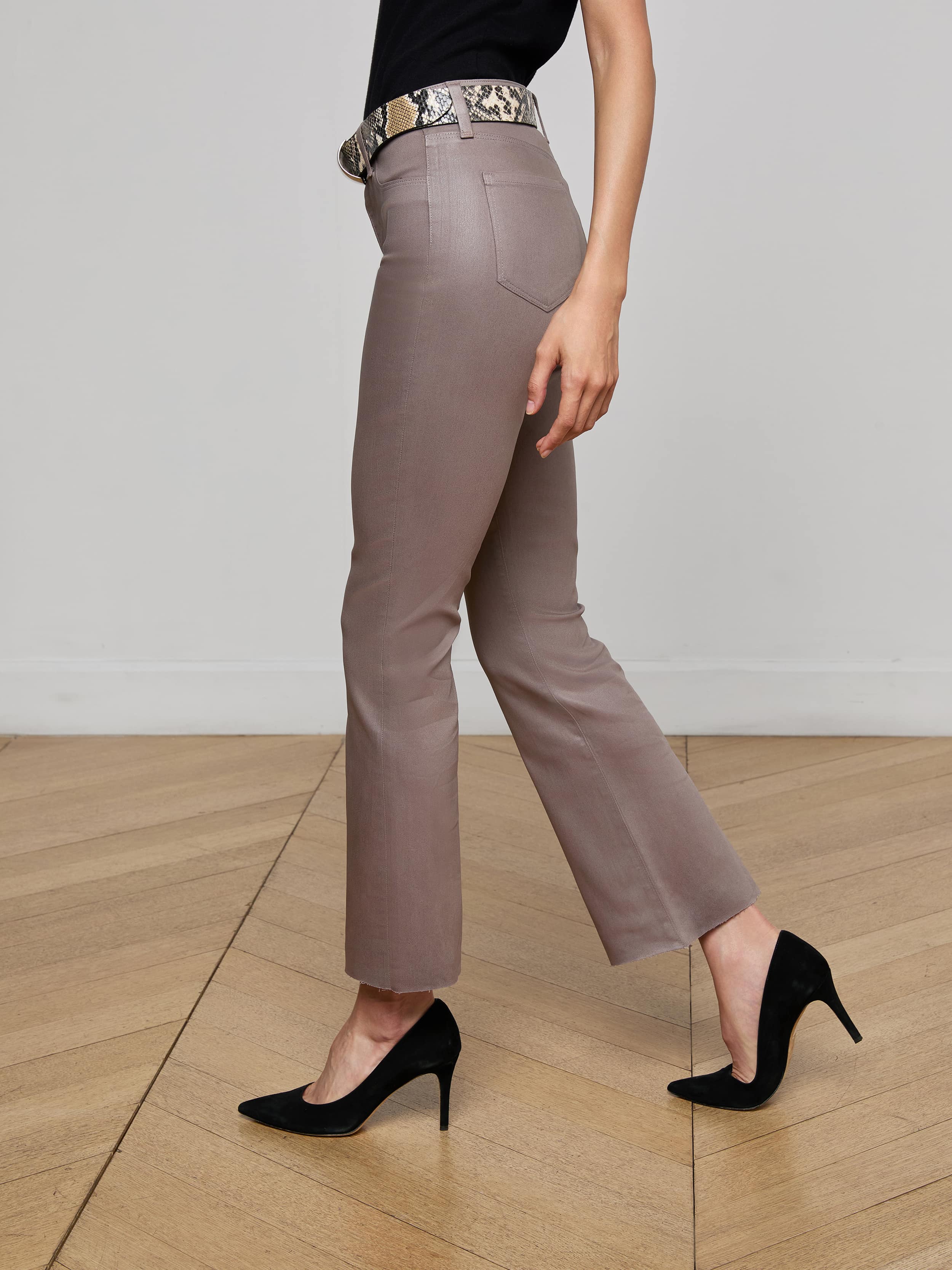 Kendra Coated Cropped Flare Jean - Image 3