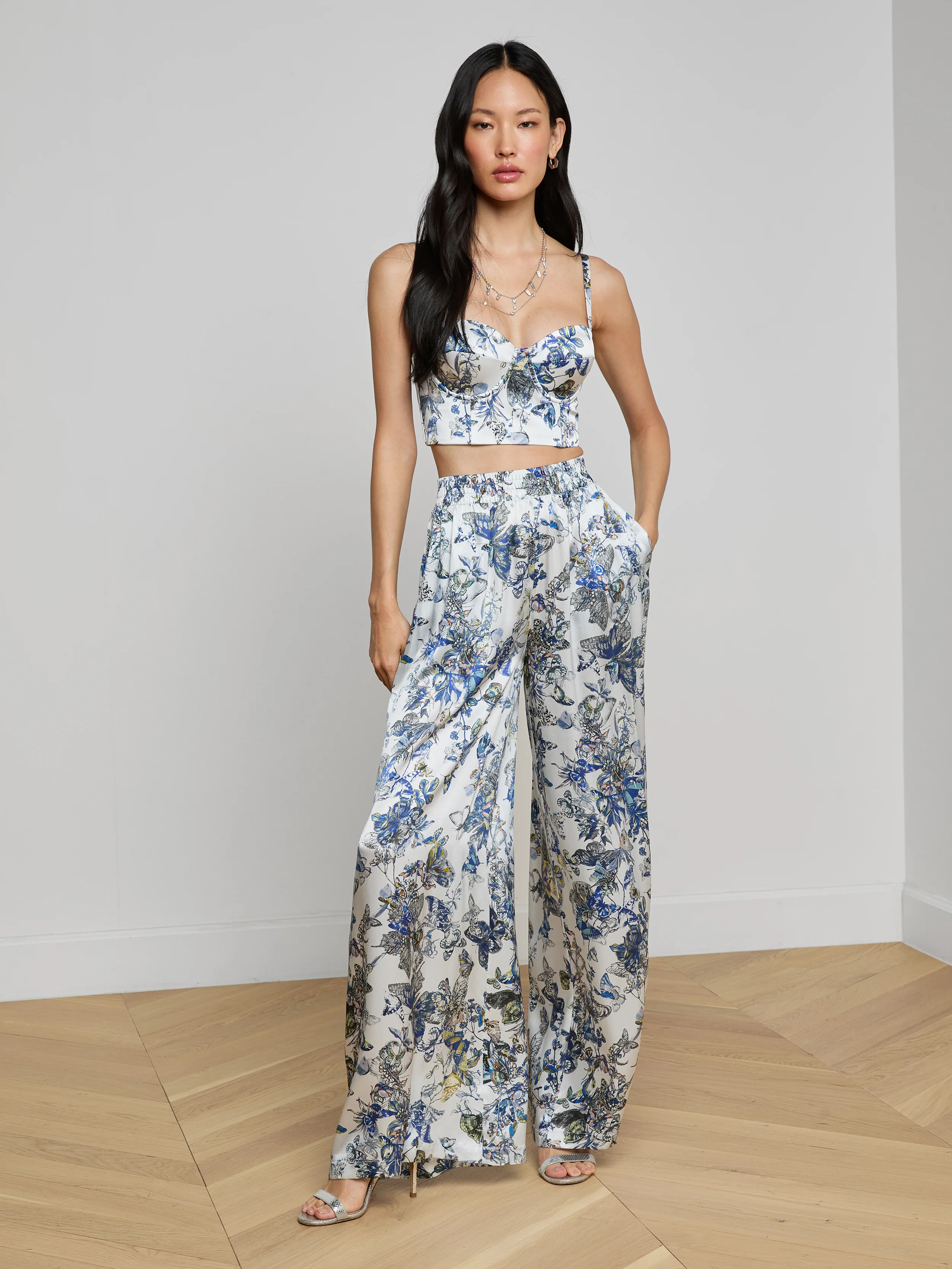 Lillian Silk Wide-Leg Pant