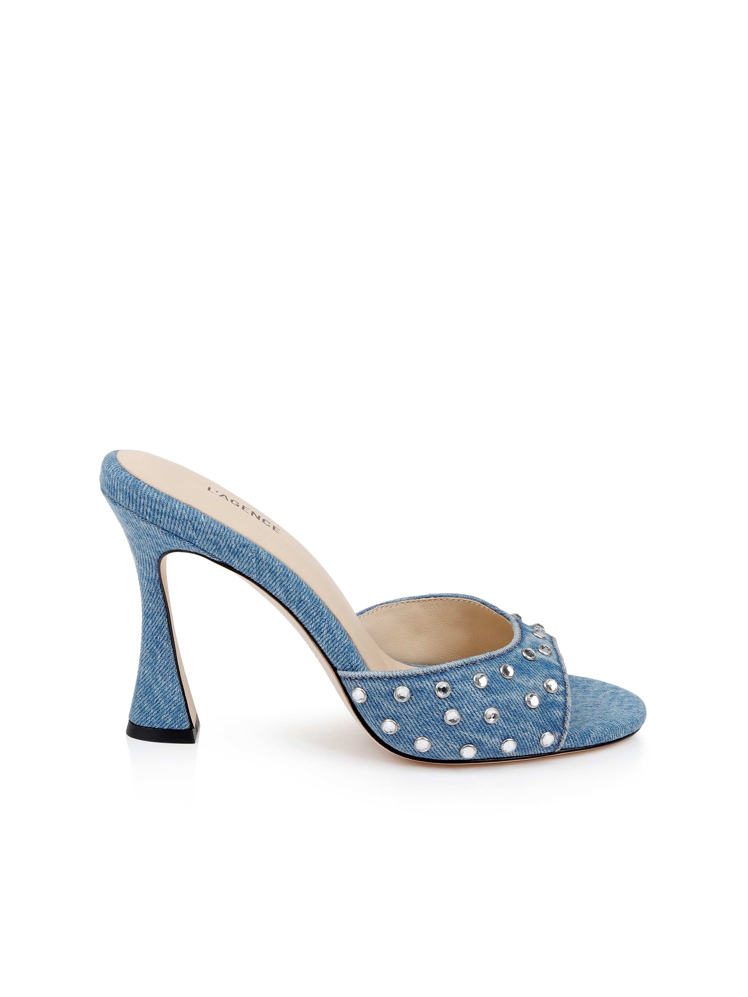 Lucienne Embellished Denim Mule - Image 4
