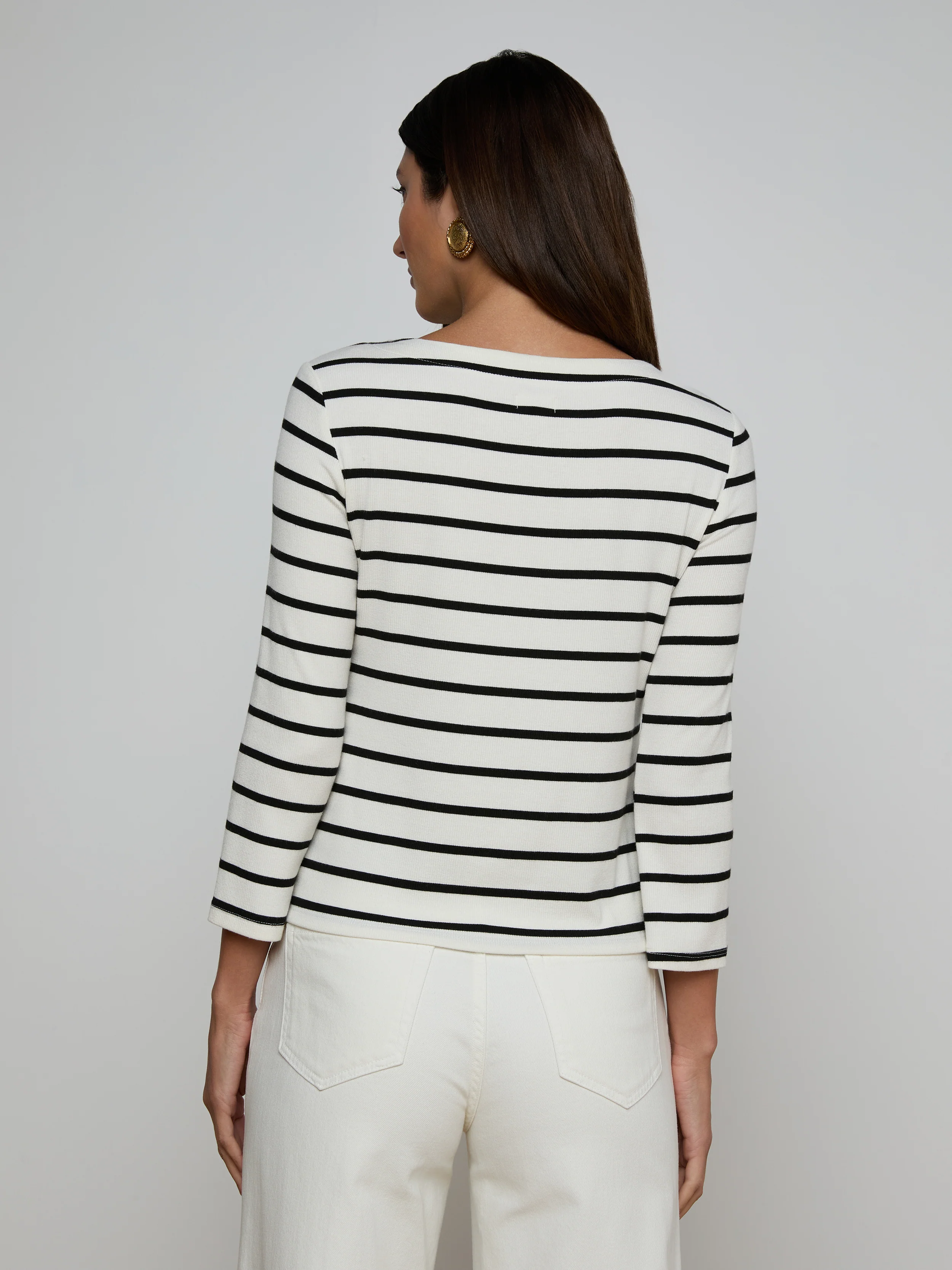 Lucille Striped Boatneck Top - Image 4