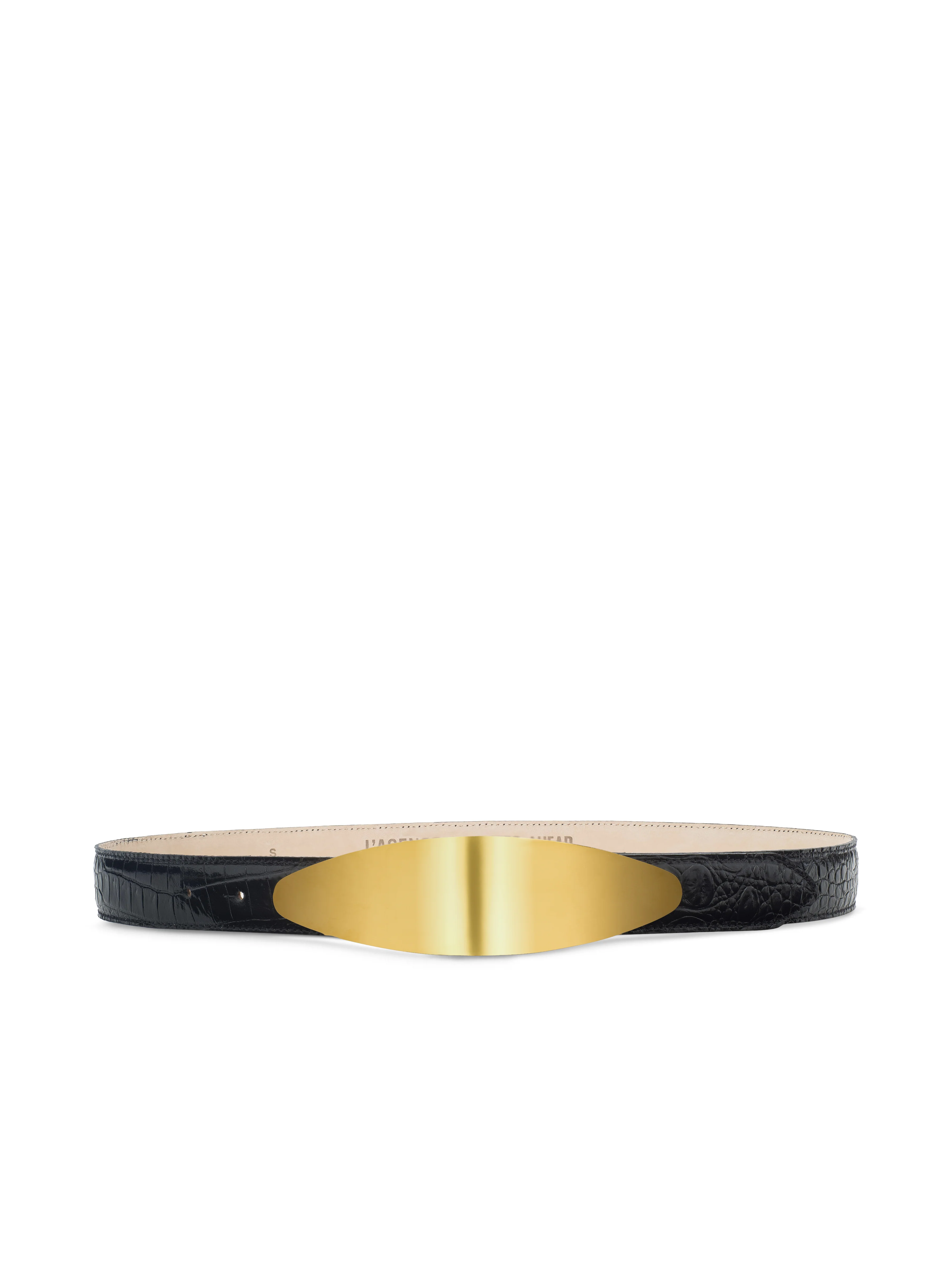 Maroux Croc-Embossed Leather Belt - Image 3