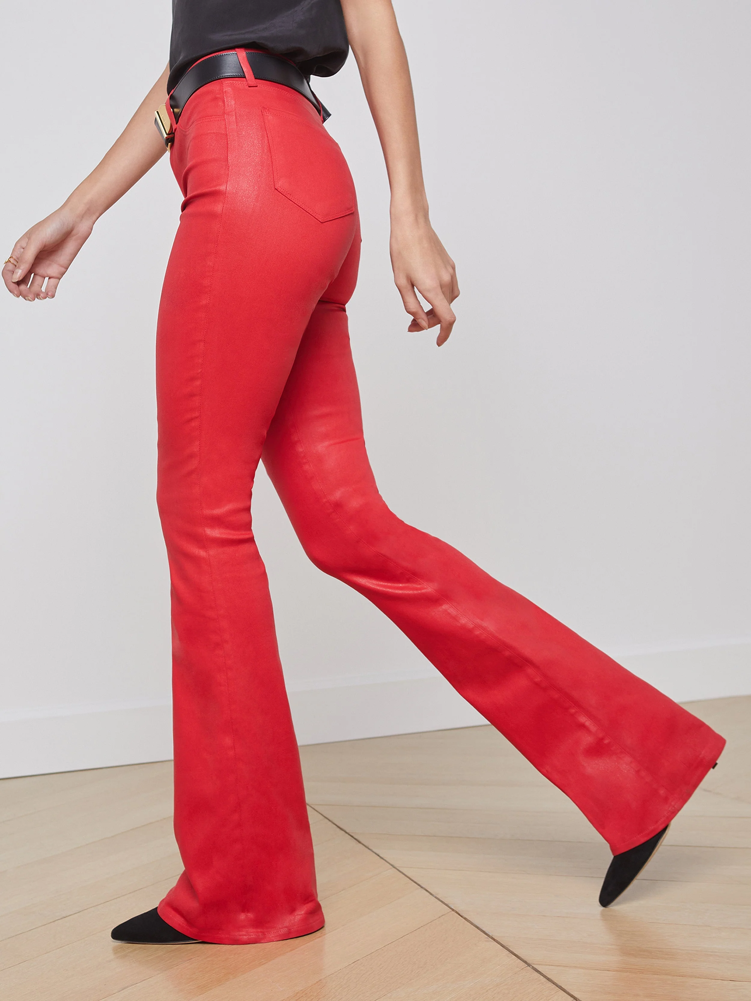 Marty Coated Flare Jean - Image 3