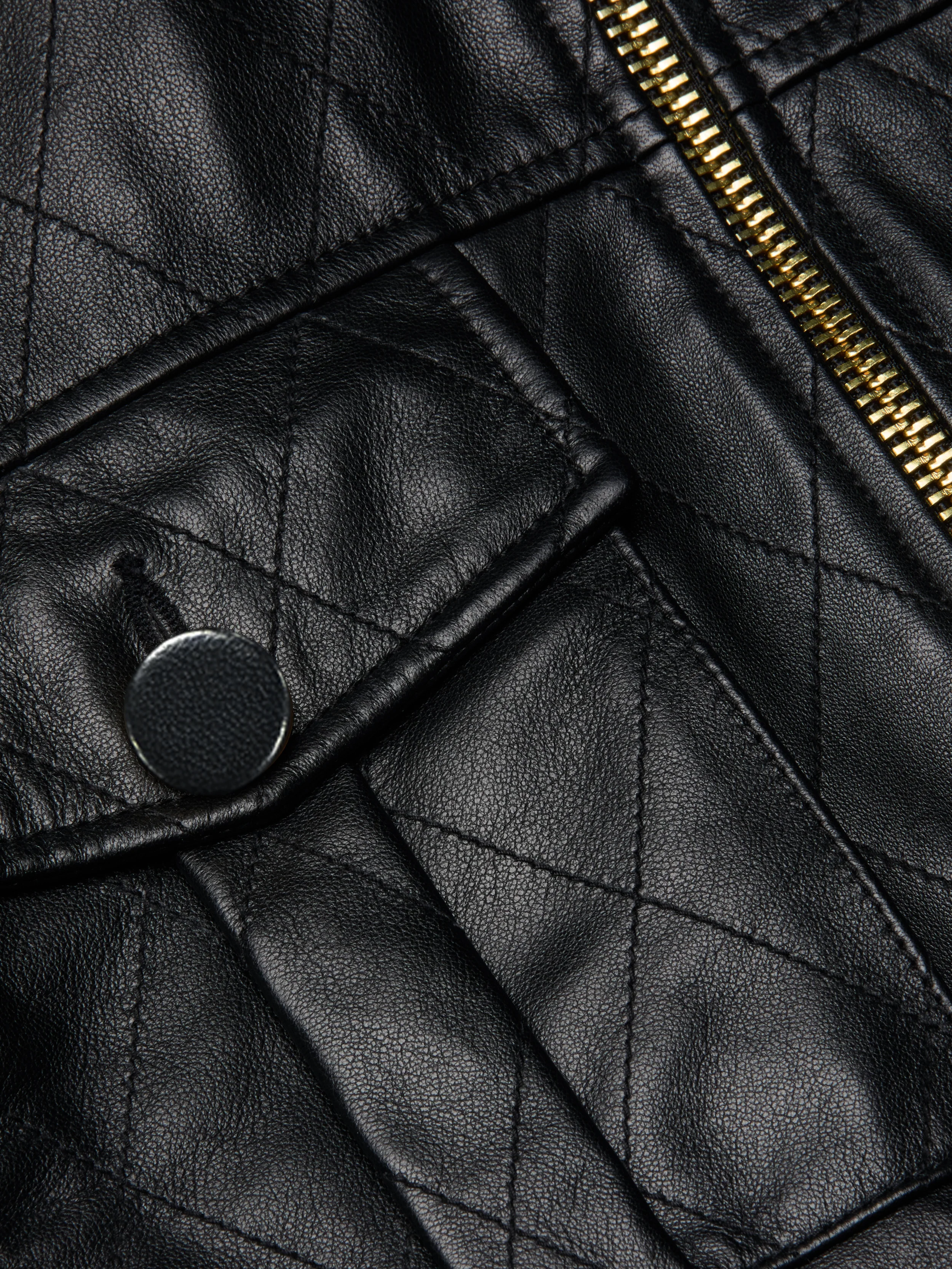 Micah Oversized Leather Jacket - Image 5