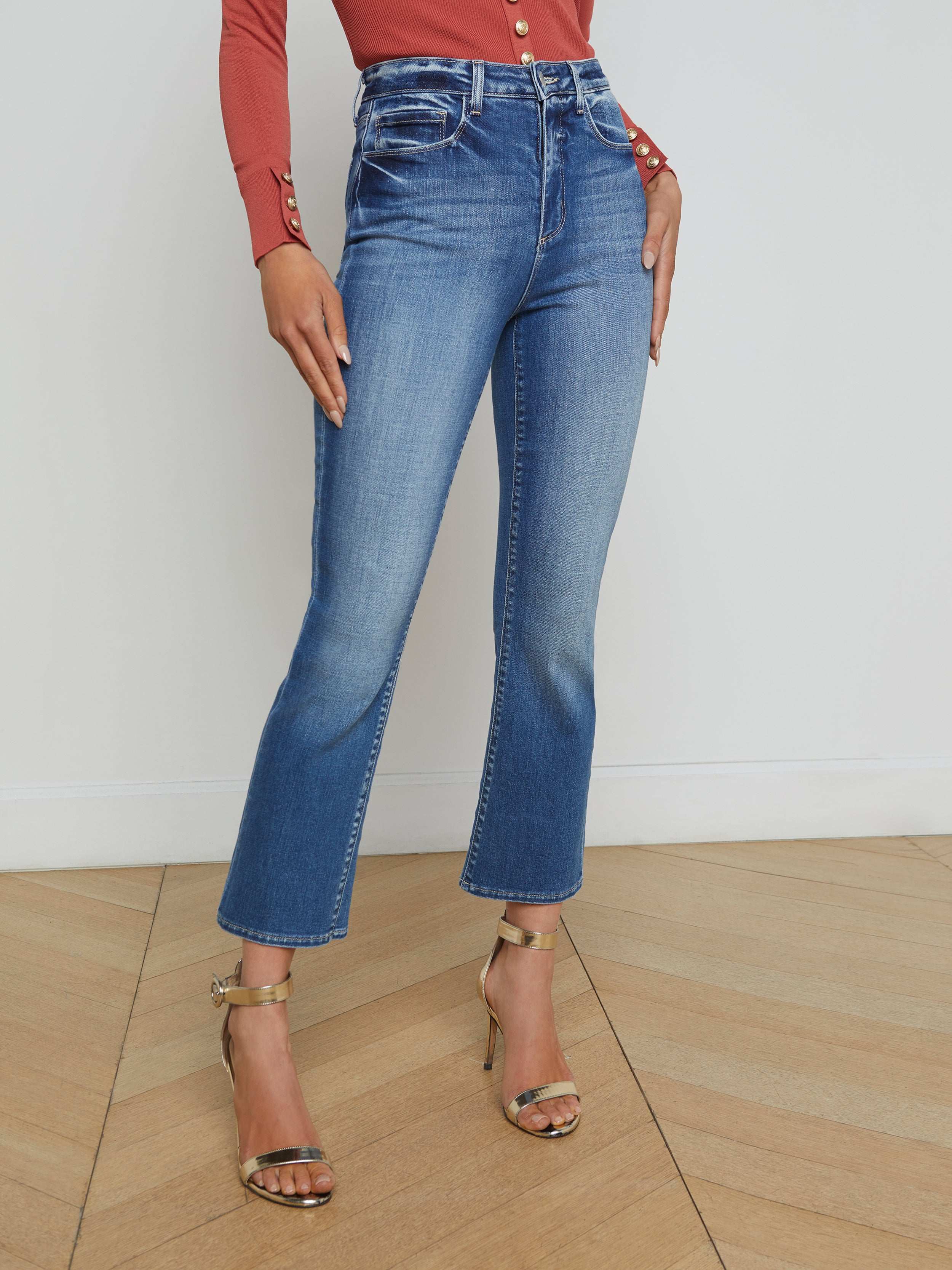 Mira Cropped Bootcut Jean - Image 2