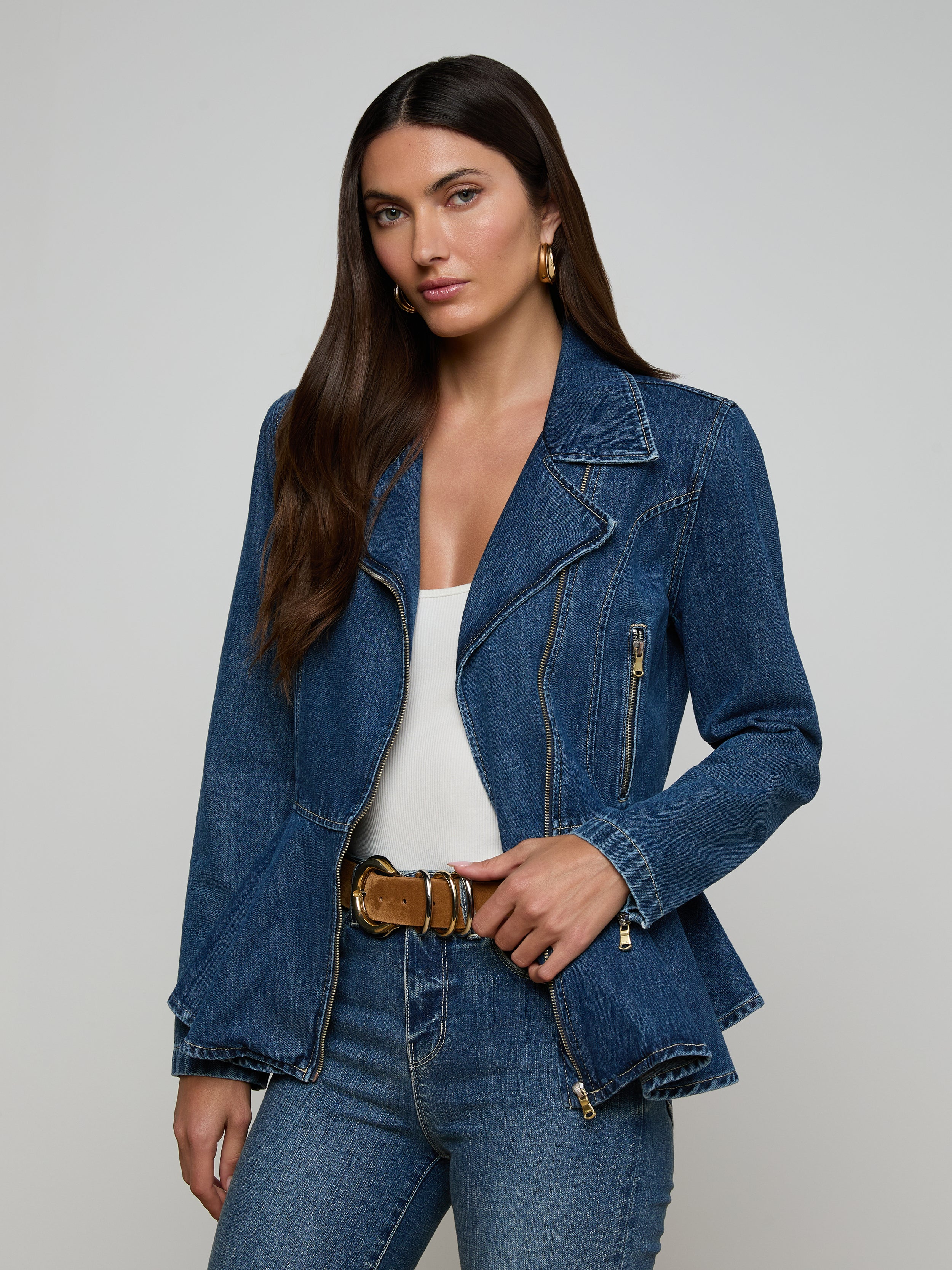 Moxie Peplum Biker Jacket - Image 3