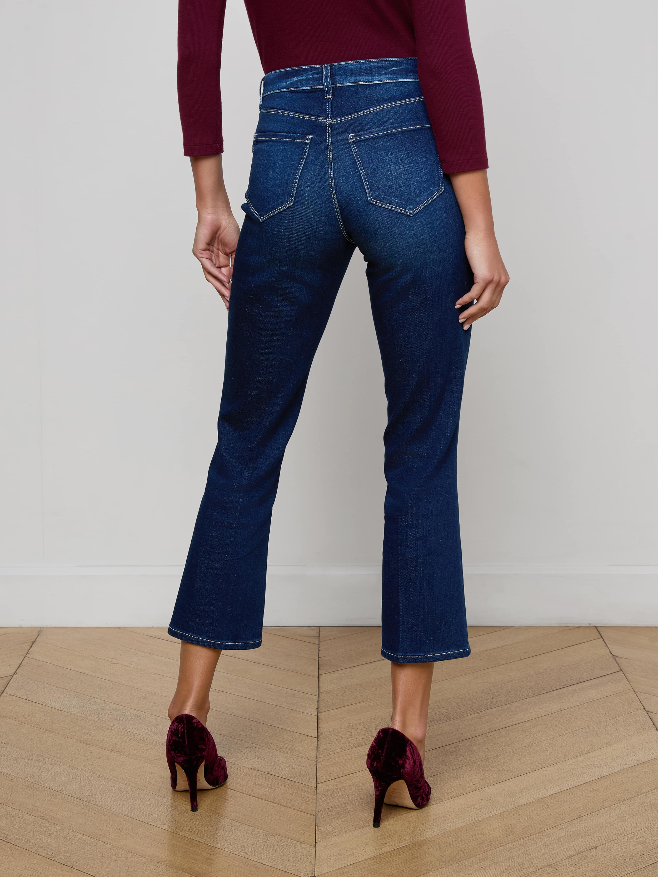 Noya Cropped Slim Flare Jean - Image 4