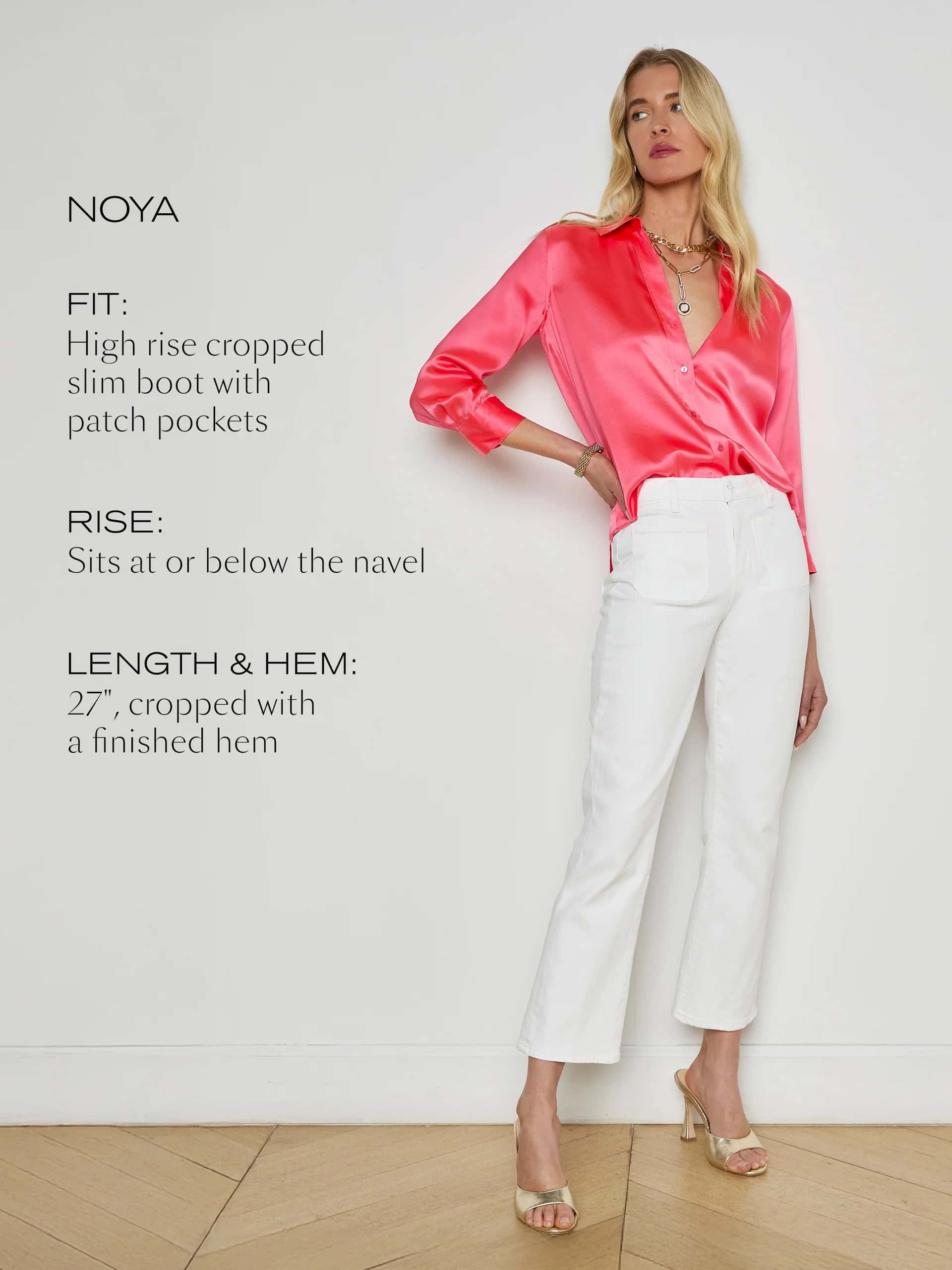 Noya Cropped Slim Flare Jean - Image 6