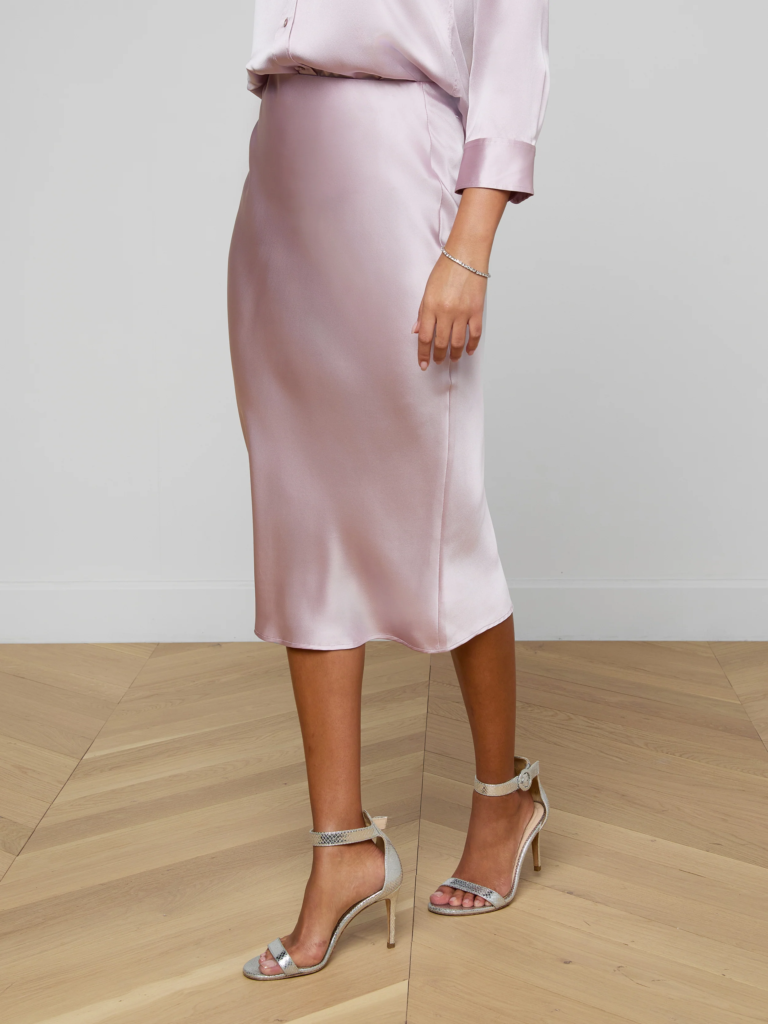 Perin Silk Midi Skirt - Image 4