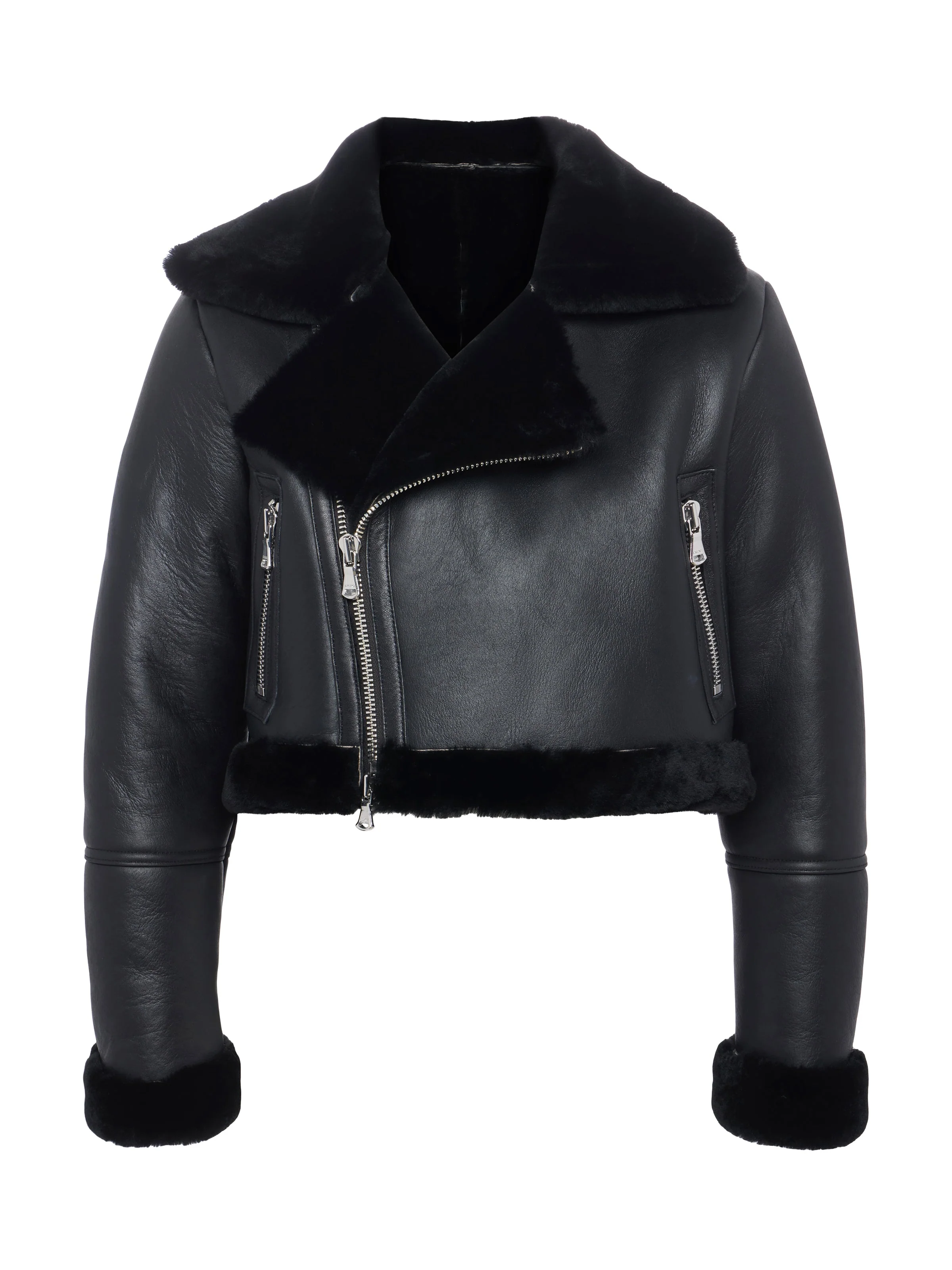 Pike Shearling Leather Jacket - Image 8