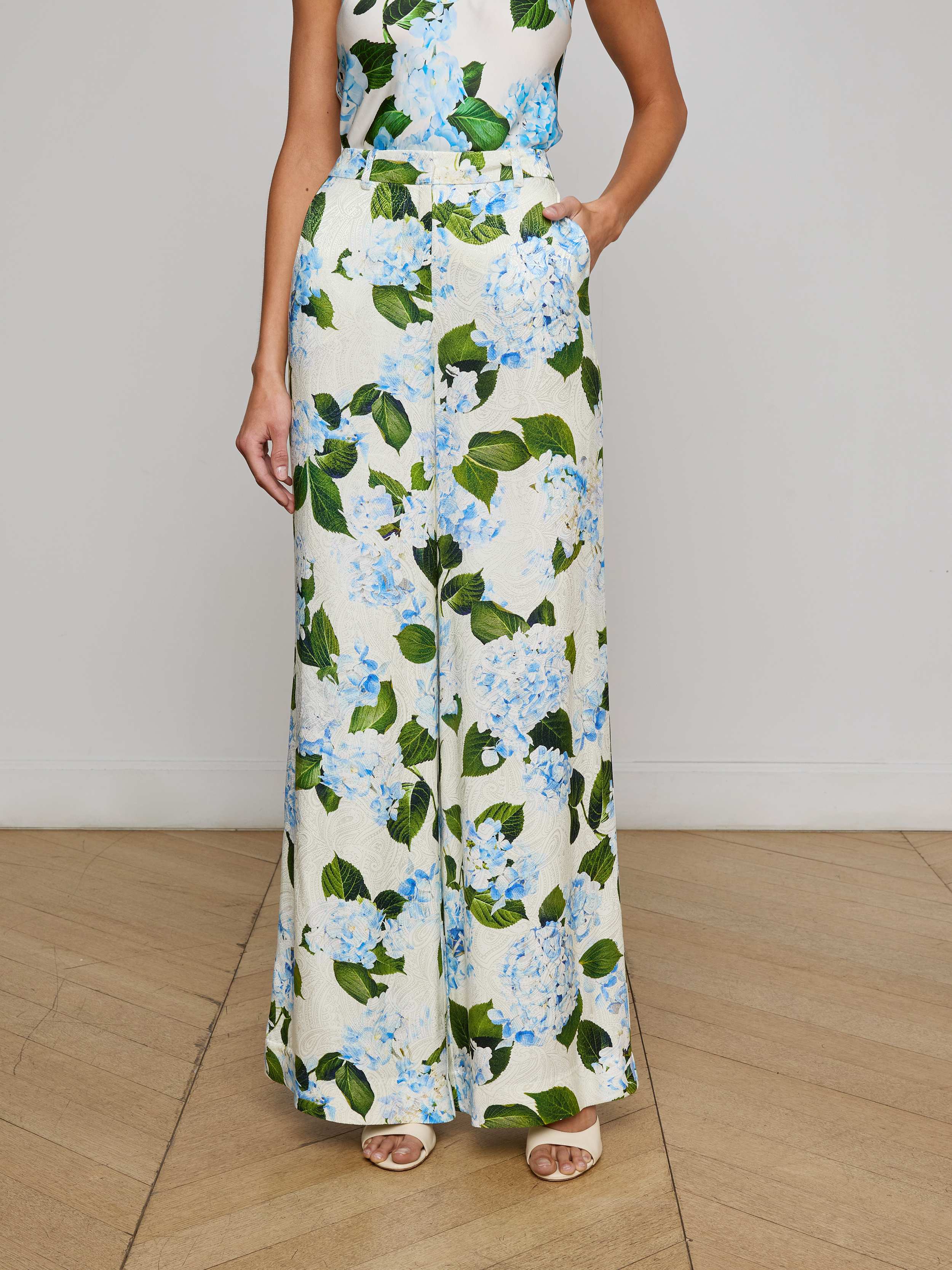 Pilar Satin Wide-Leg Pant - Image 2