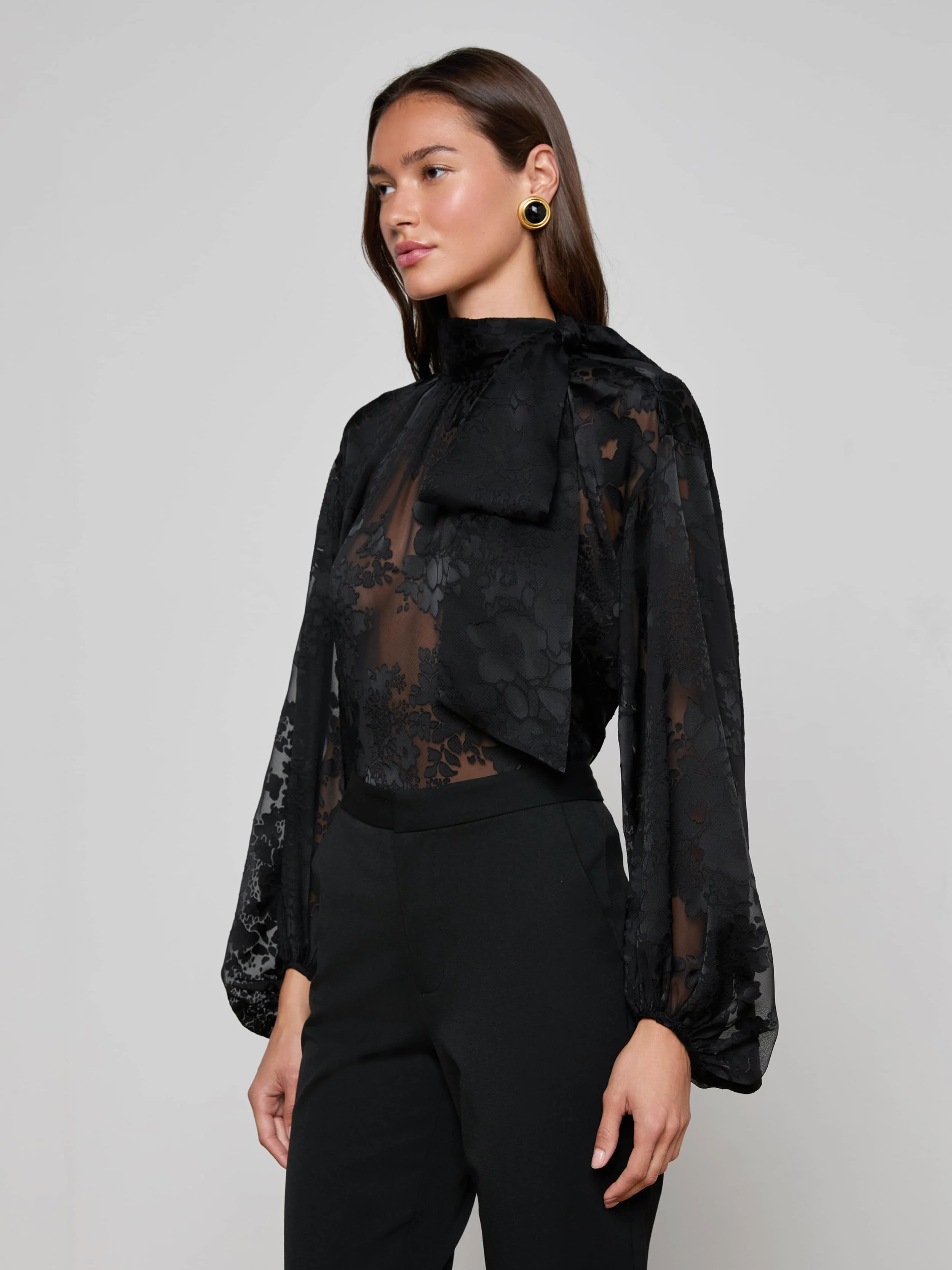 Rhett Burnout Satin Blouse - Image 3