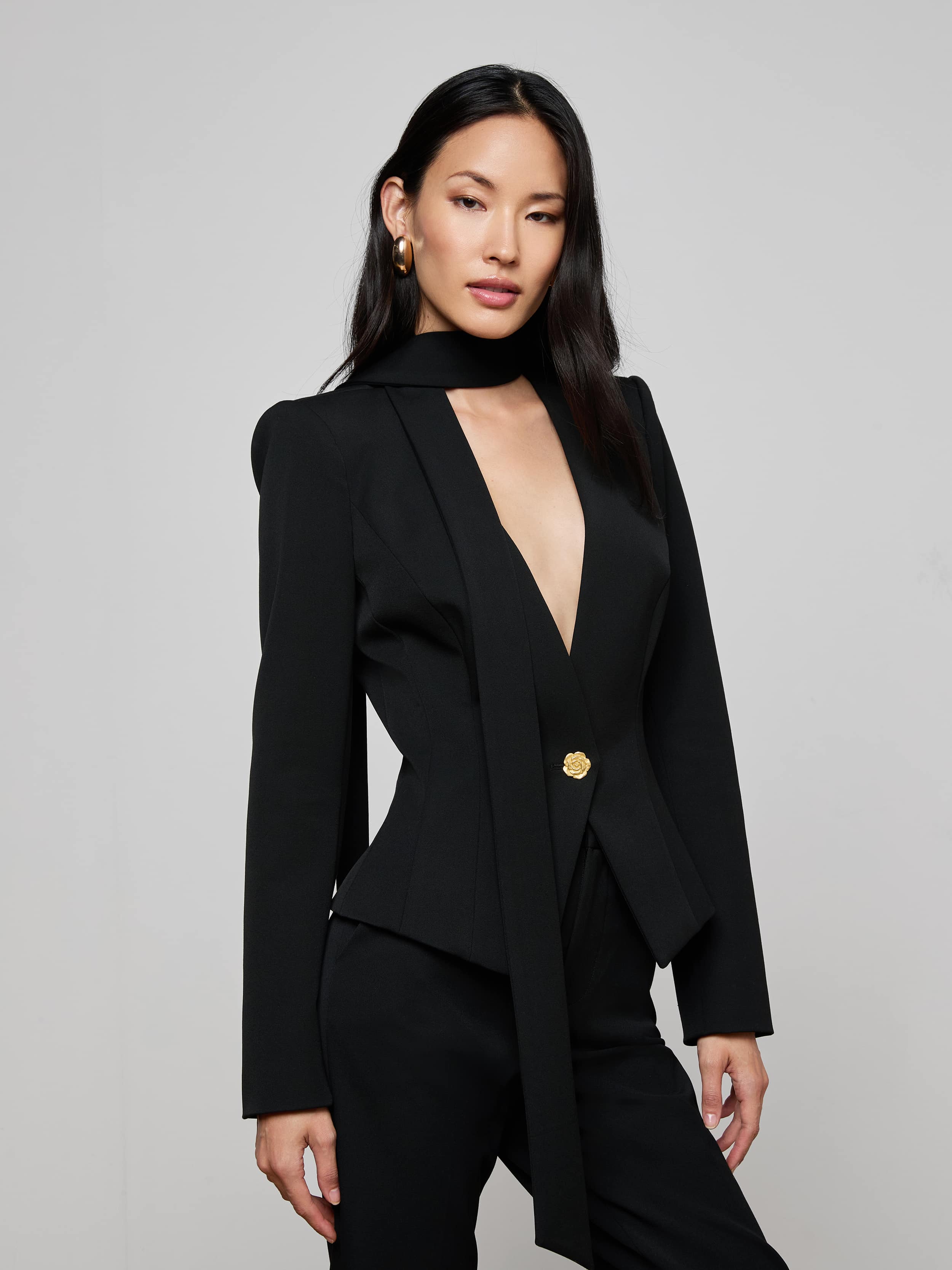 Romy Tie Neck Blazer - Image 2