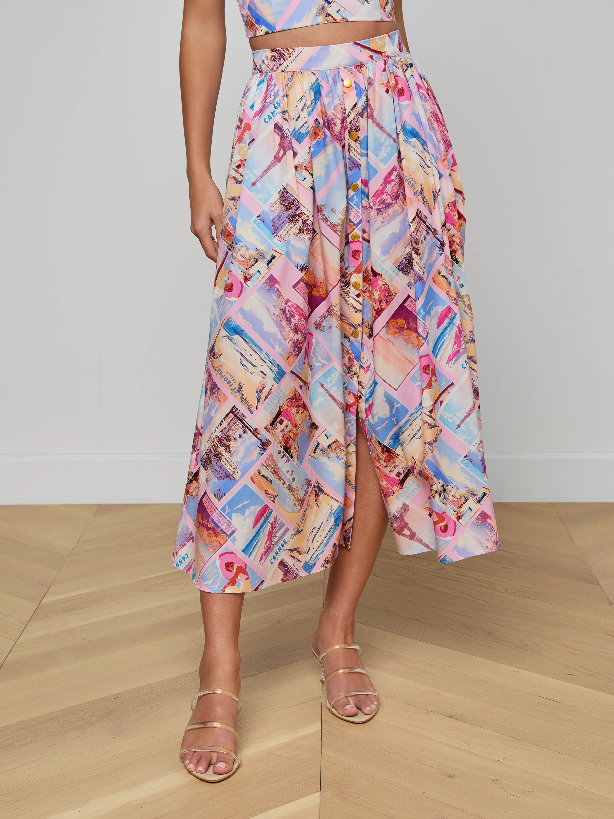 Seina Poplin Midi Skirt - Image 2
