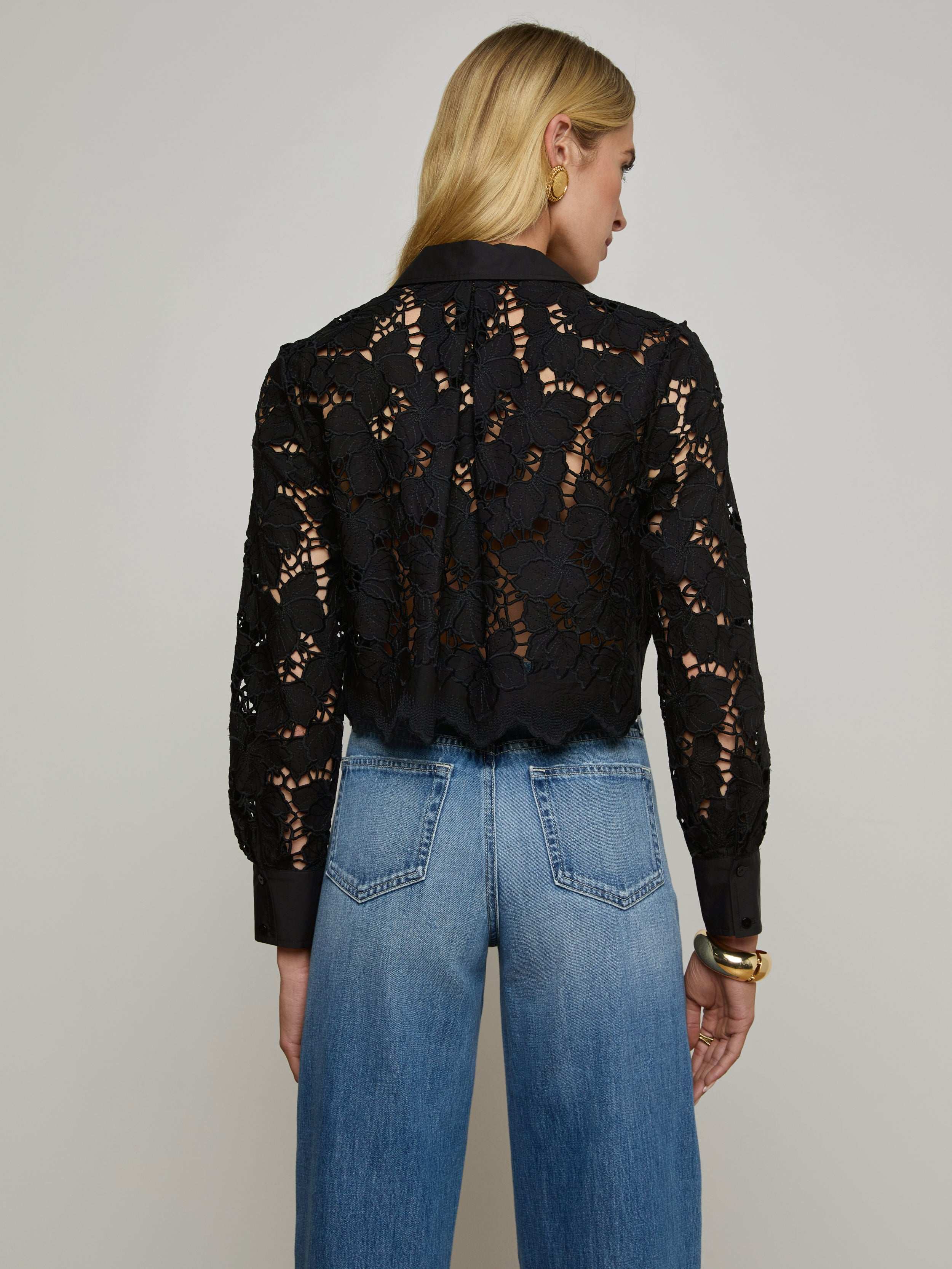 Seychelle Cropped Eyelet Blouse - Image 4