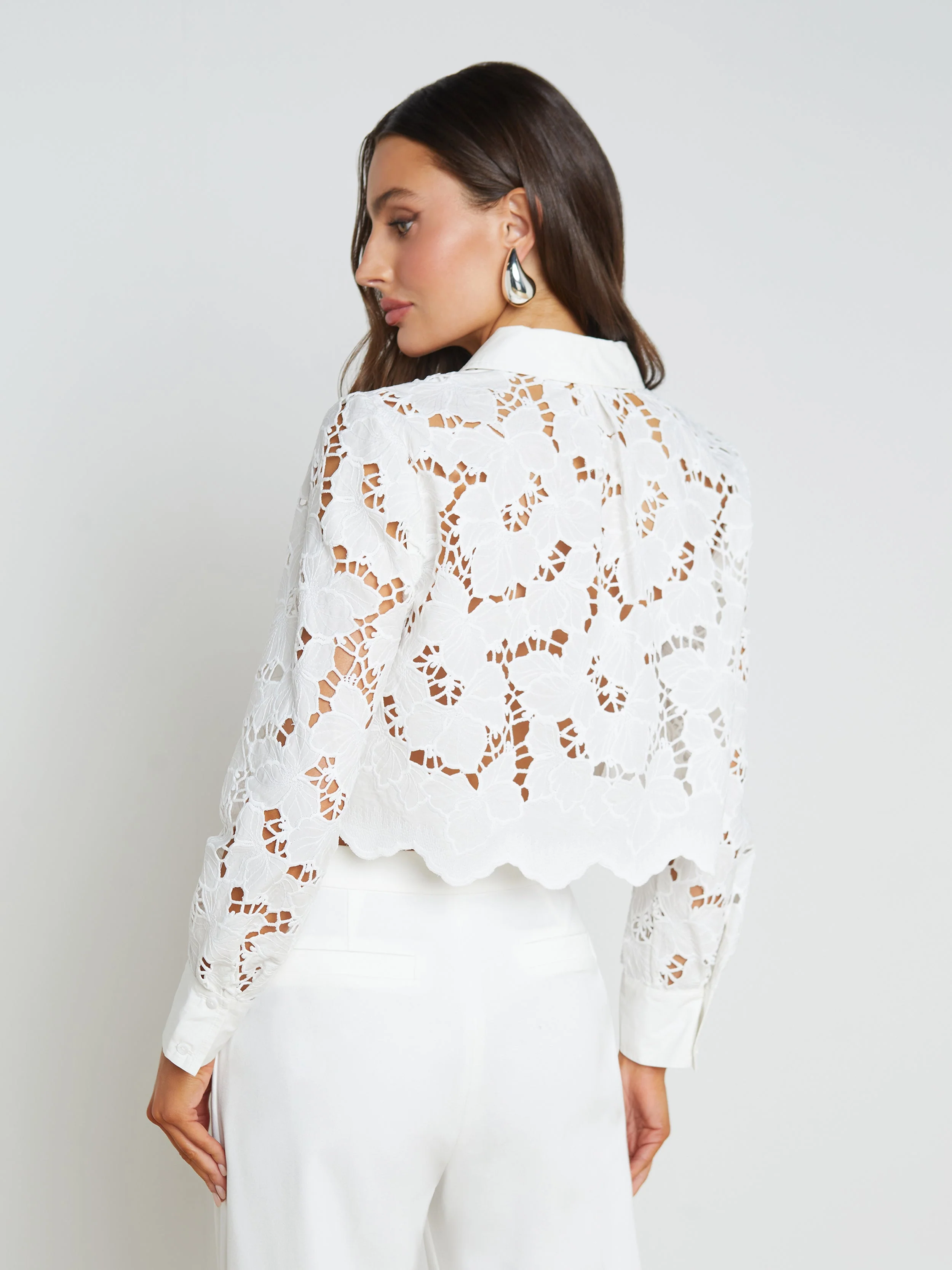 Seychelle Cropped Eyelet Blouse - Image 3